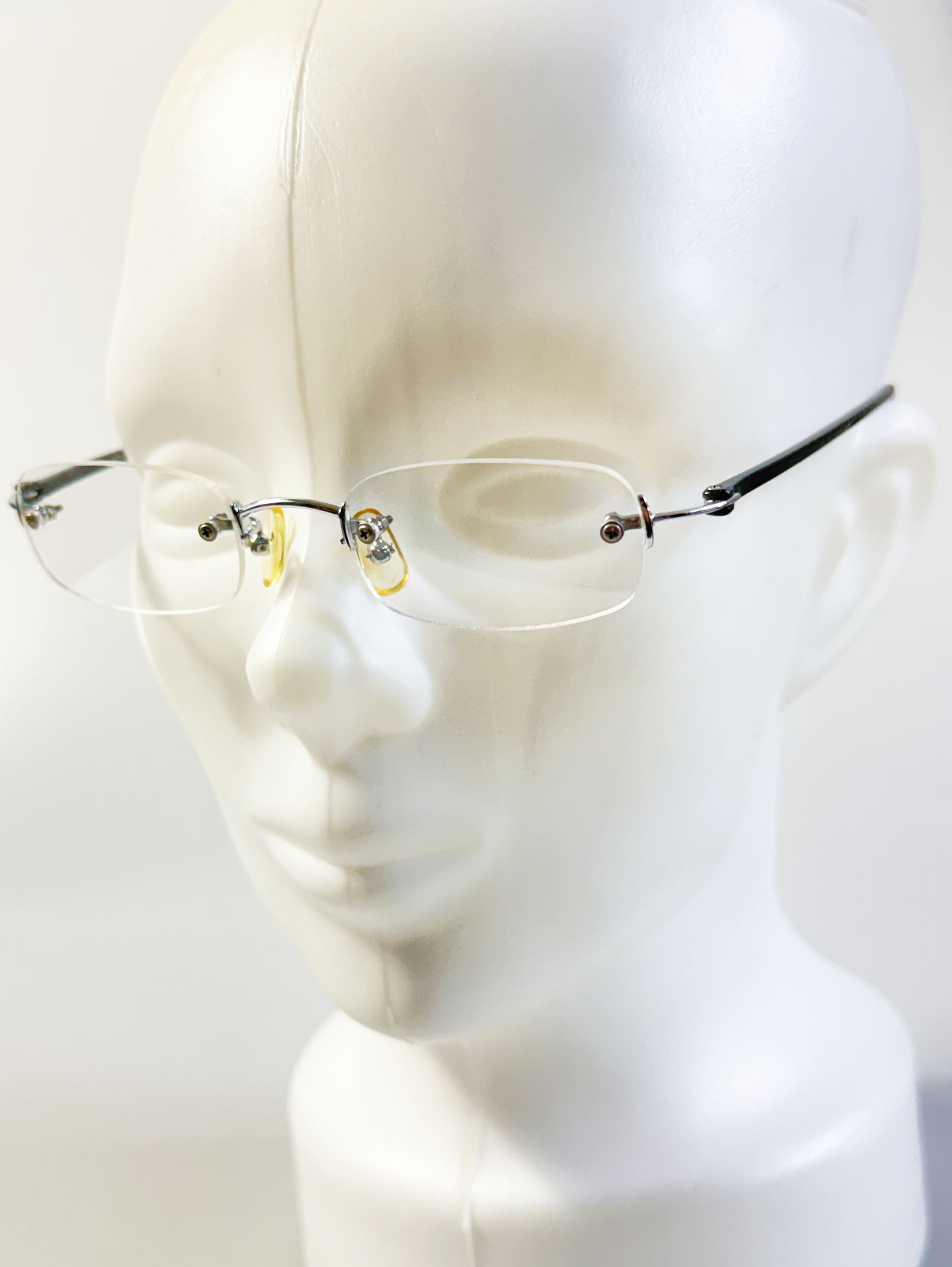 90's FOCUS Rimless Square Metal Frame Glasses