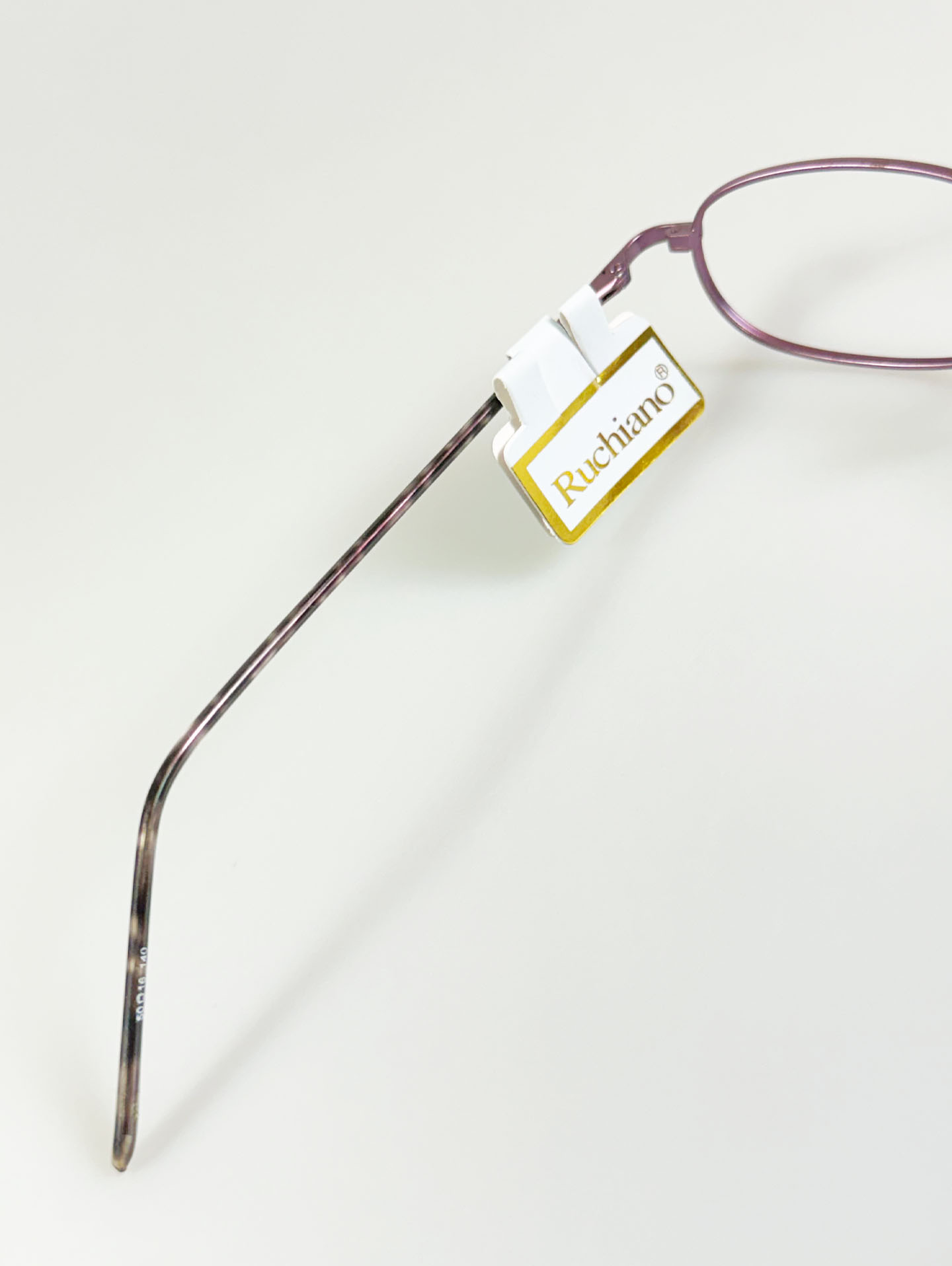 Ruchiano Slim Square Light Pink Metal Frame Glasses