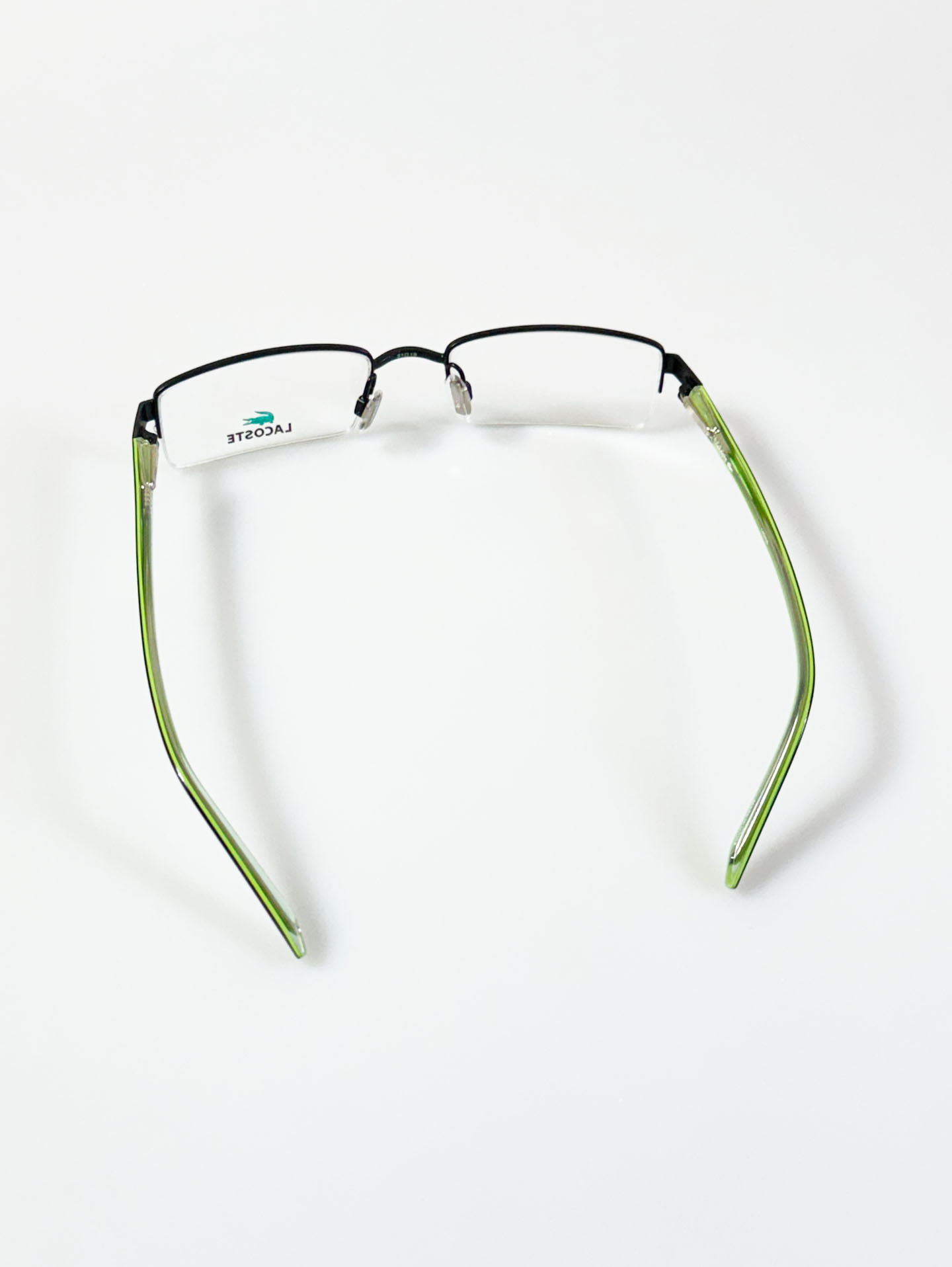 LACOSTE Square Half Rim Metal Glasses
