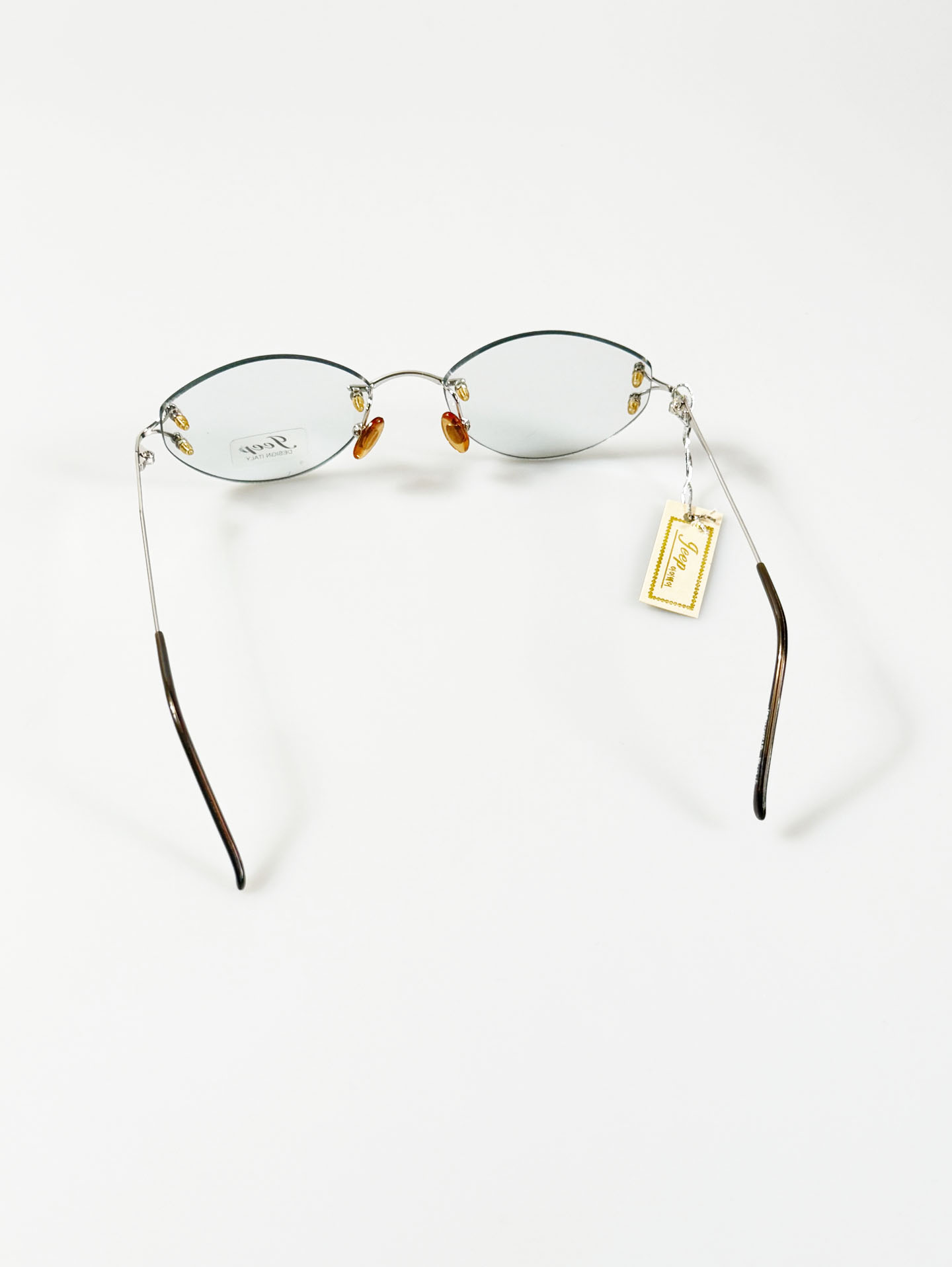JEEP Silver Rimless Oval Metal Glasses