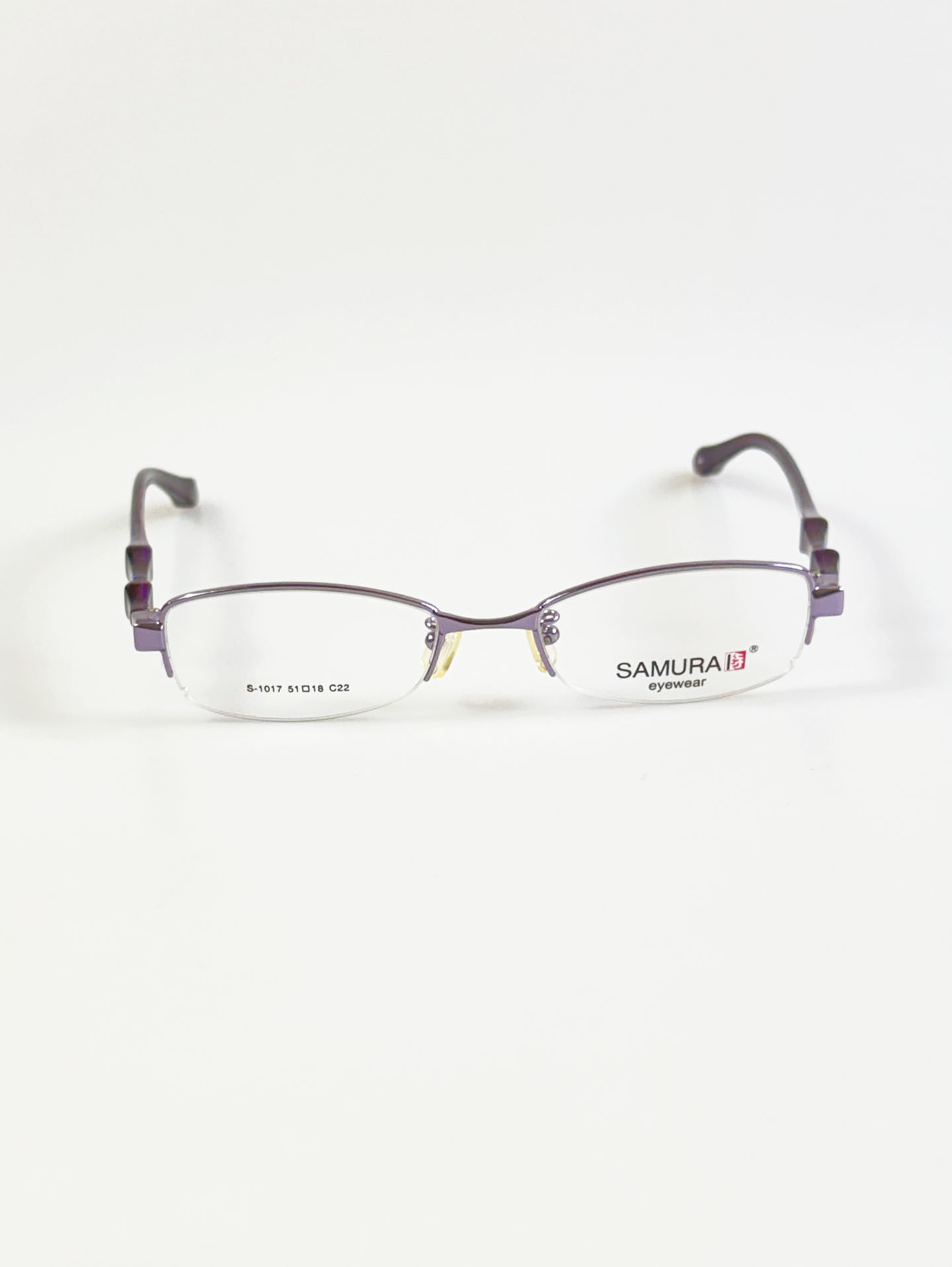 SAMURAI Eyewear Lavender Half-Rim Metal Glasses