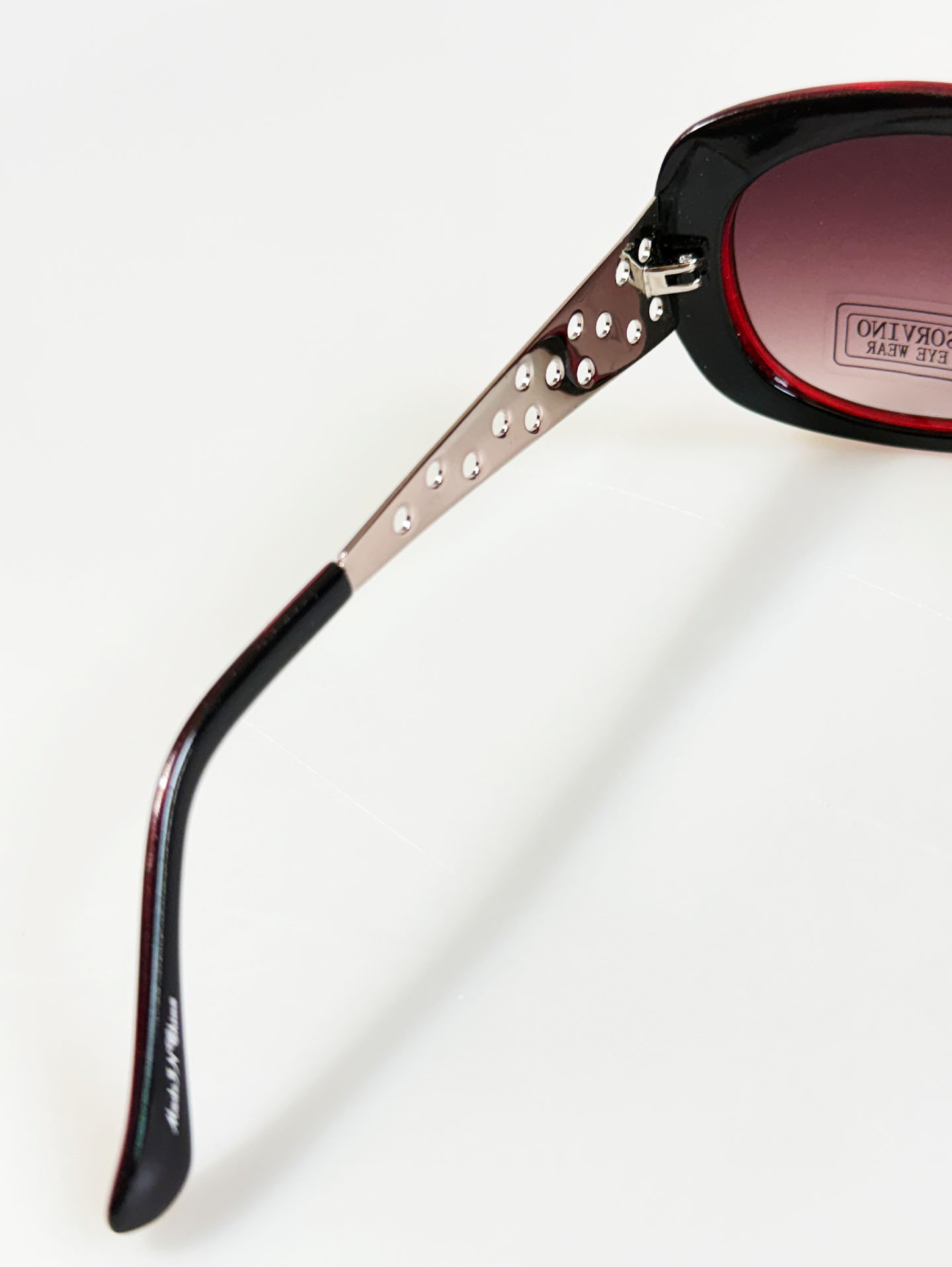 SORVINO Burgundy Oversized Oval Tint Sunglasses