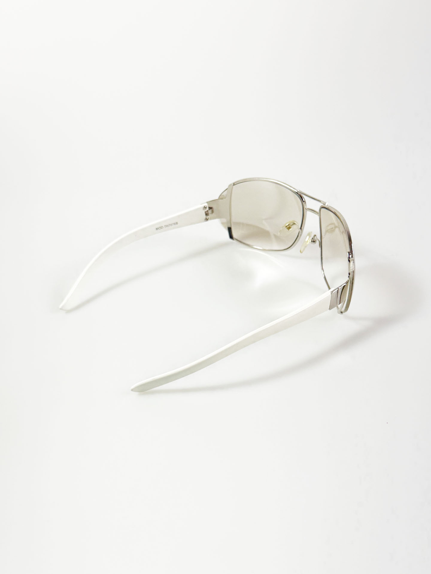 Aviator Semi-Rimless Metal Tint Sunglasses