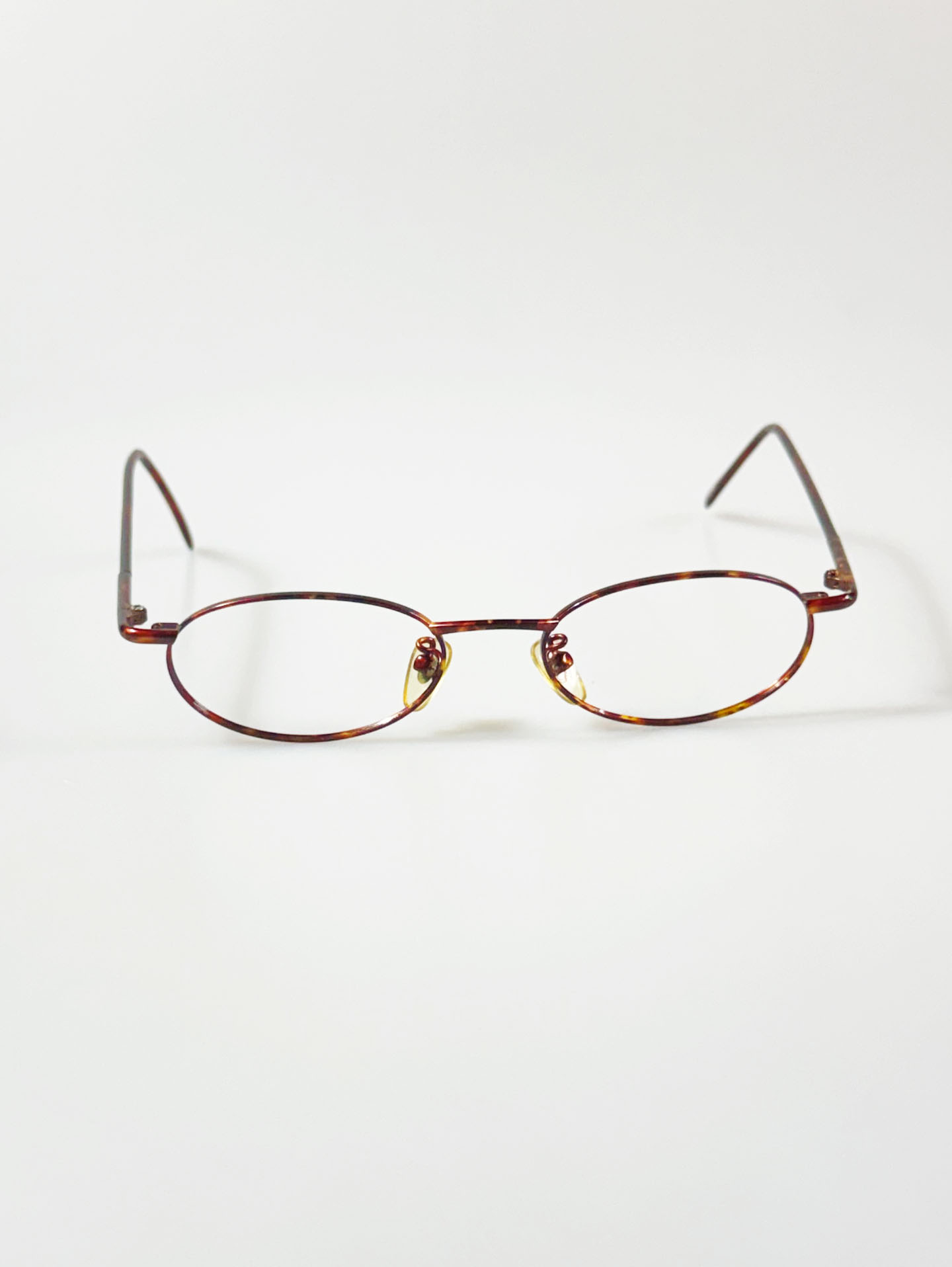 90’s HOC Tortoise Slim Oval Metal Frame Glasses