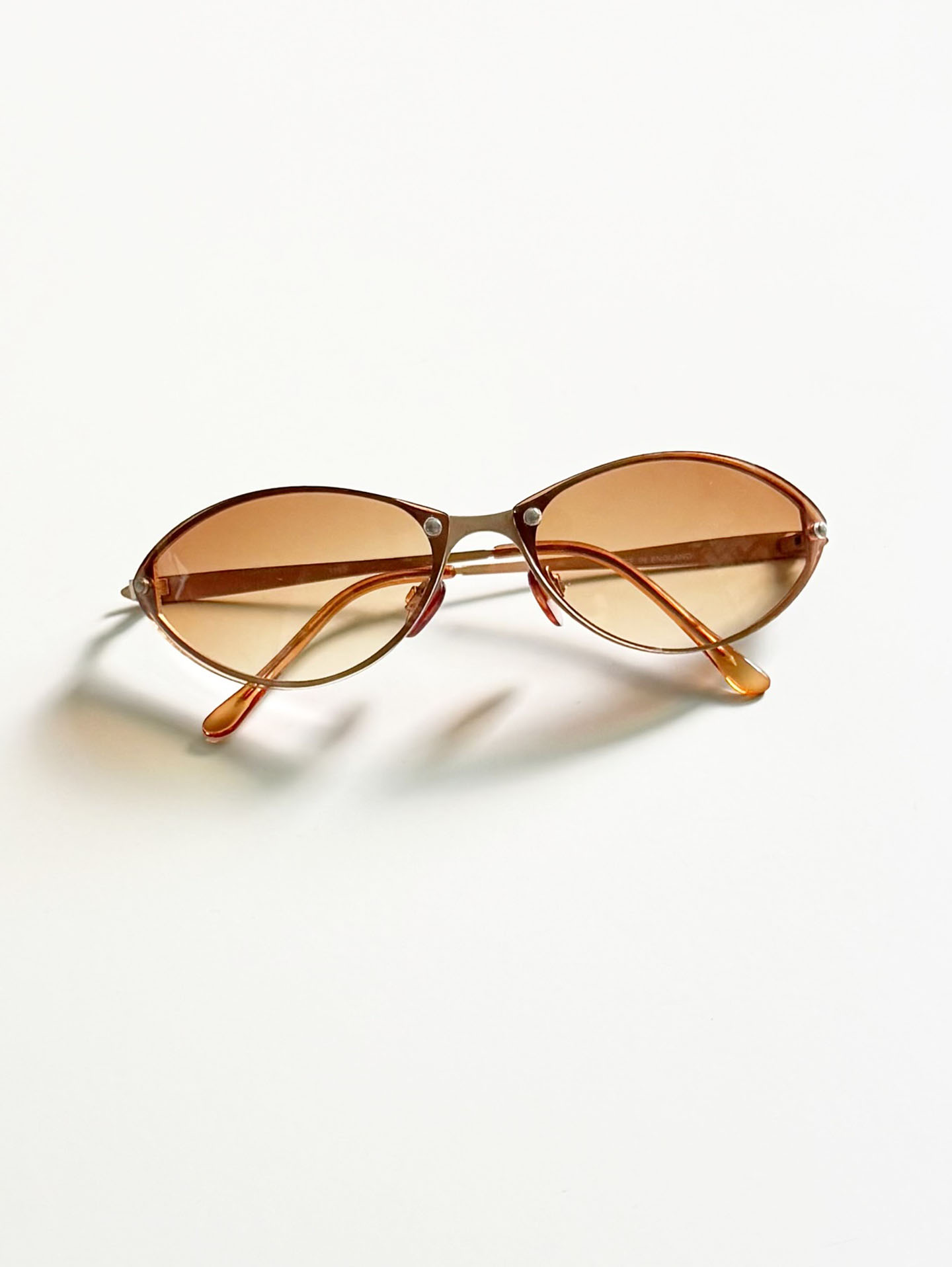 90's DACID Rimless Oval Metal Tint Sunglasses