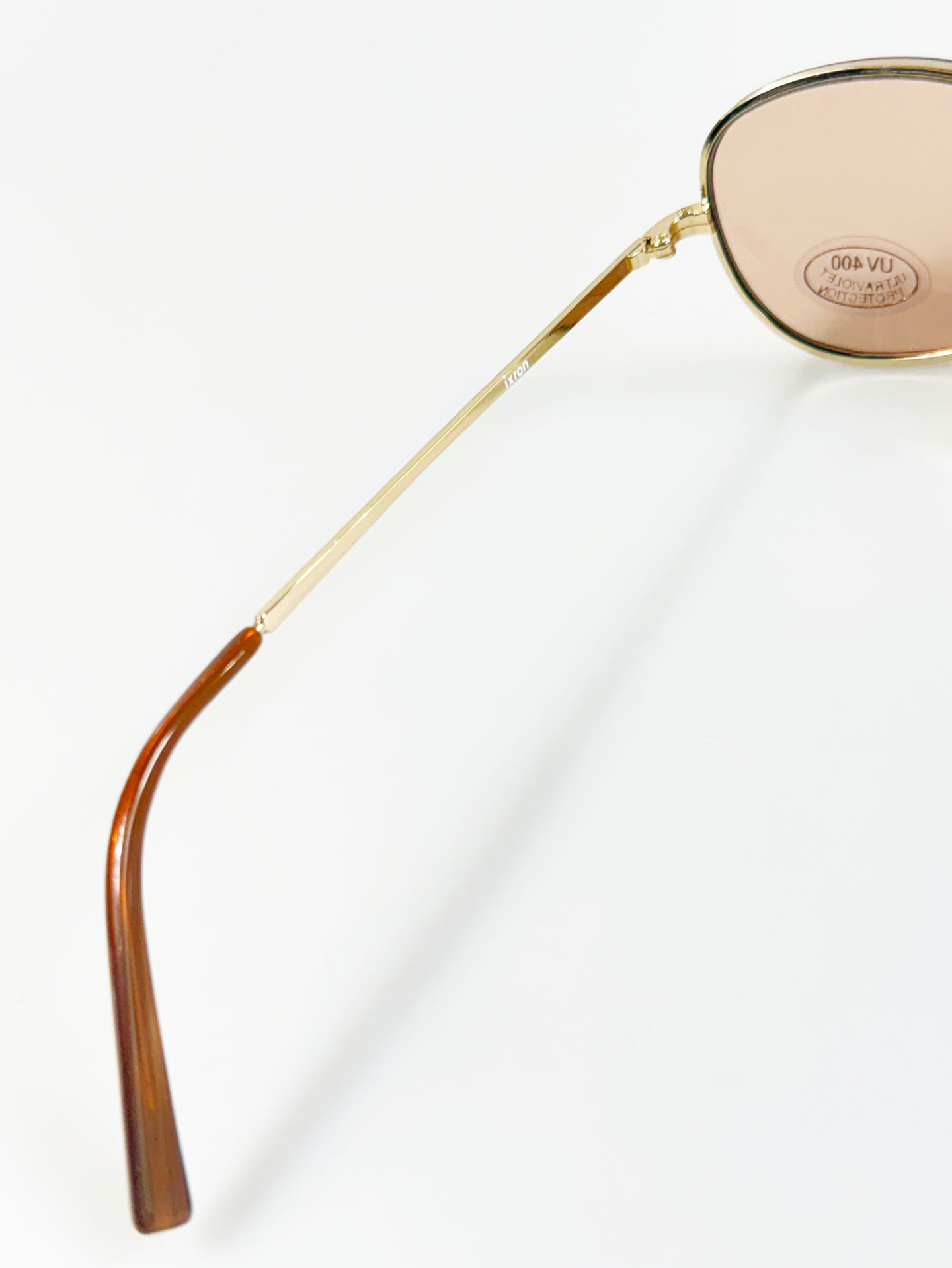 IXRON Gold Rimless Oval Metal Tint Sunglasses