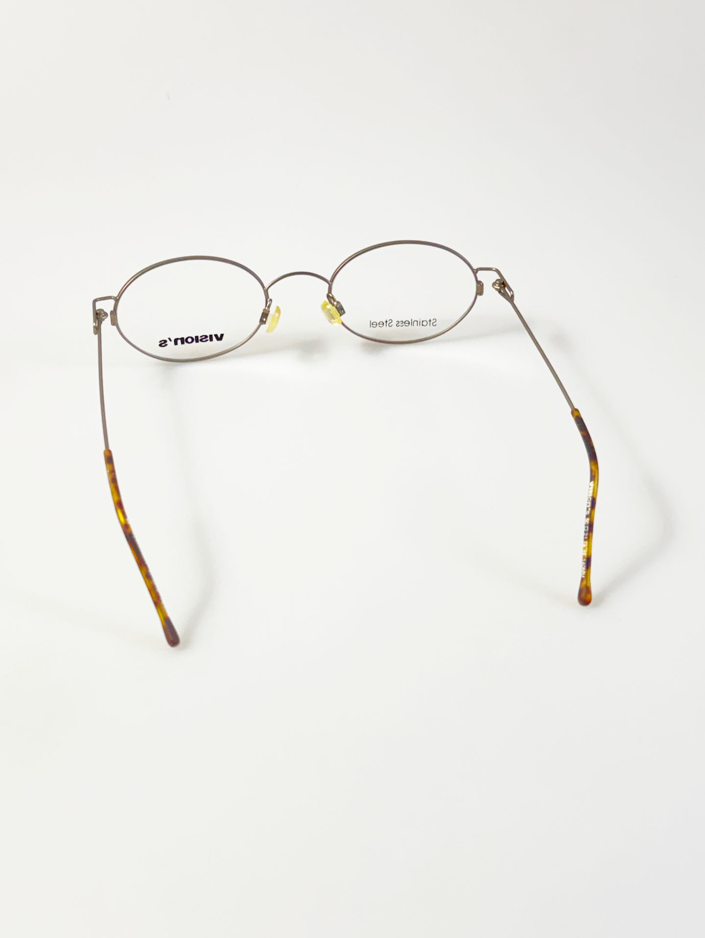 90's VISION'S Matte Silver Slim Oval Glasses