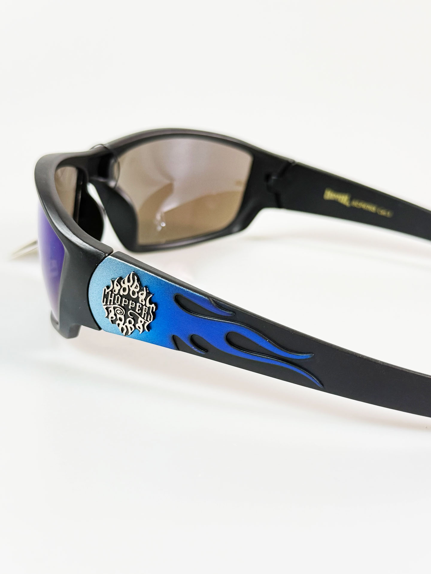 CHOPPERS Wraparound Matte Black Square Frame Sunglasses