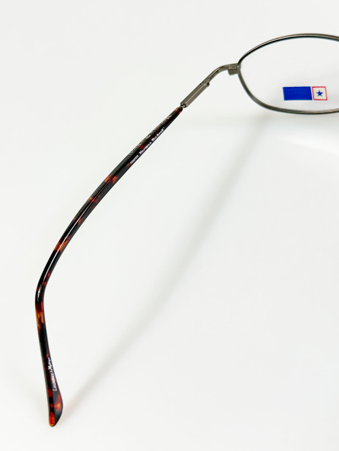 90’s Norman Rockwell Dark Silver Slim Oval Metal Glasses