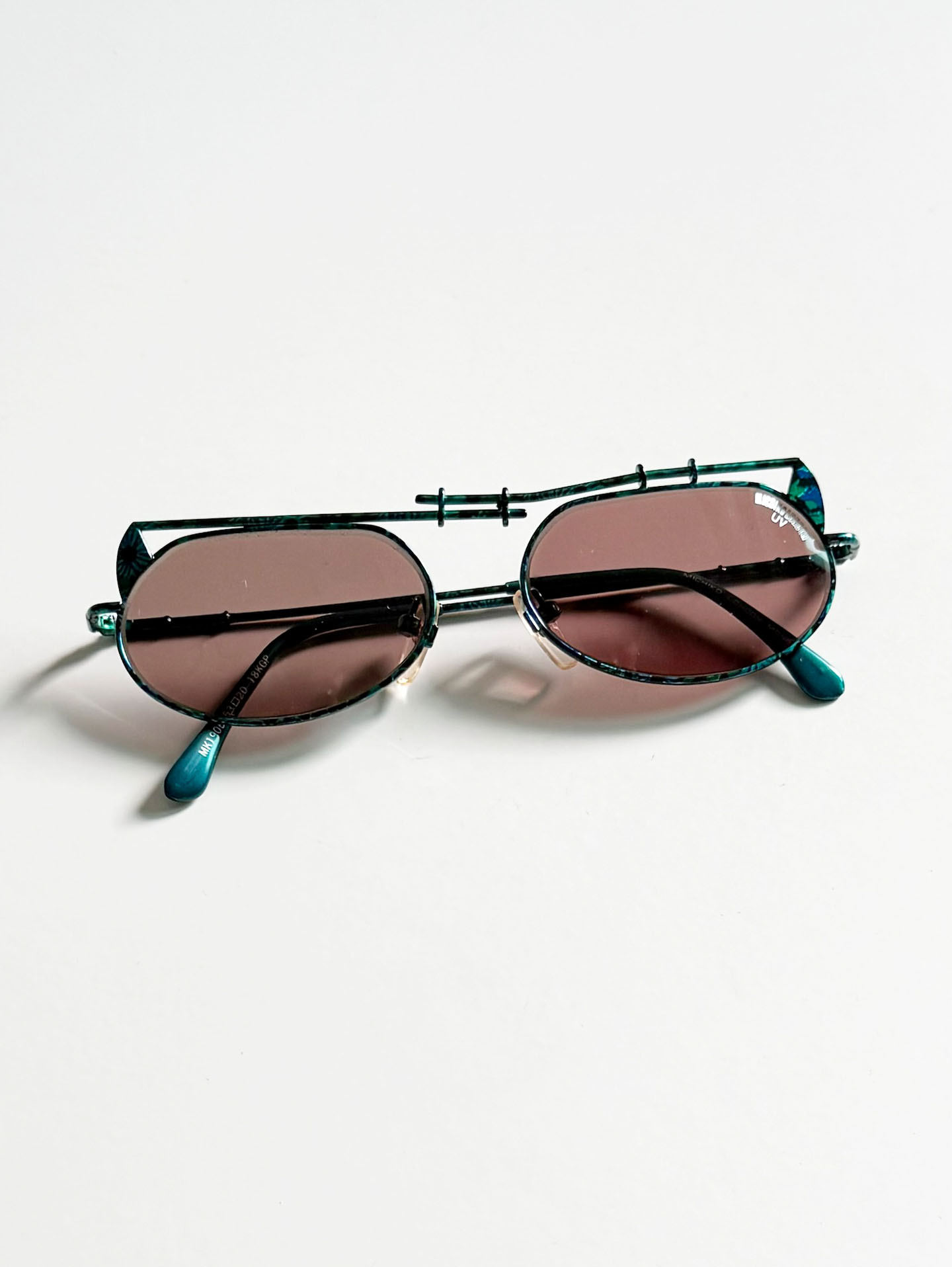 90's MICHIKO LONDON Iridescent Double Bridge Sunglasses / 3 Colors