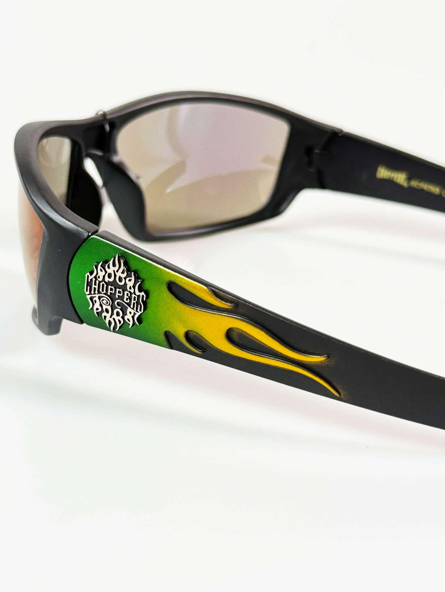 CHOPPERS Wraparound Matte Black Square Frame Sunglasses