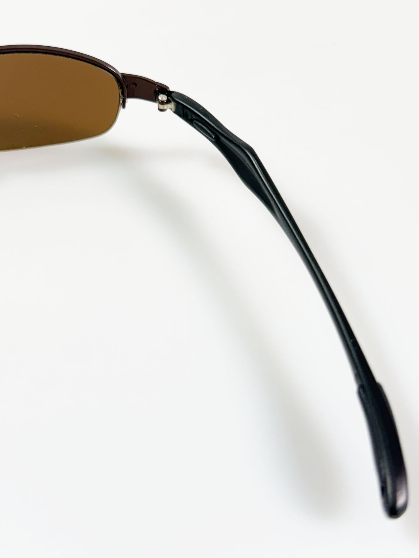 Bronze Semi-Rimless Square Metal Tint Sunglasses