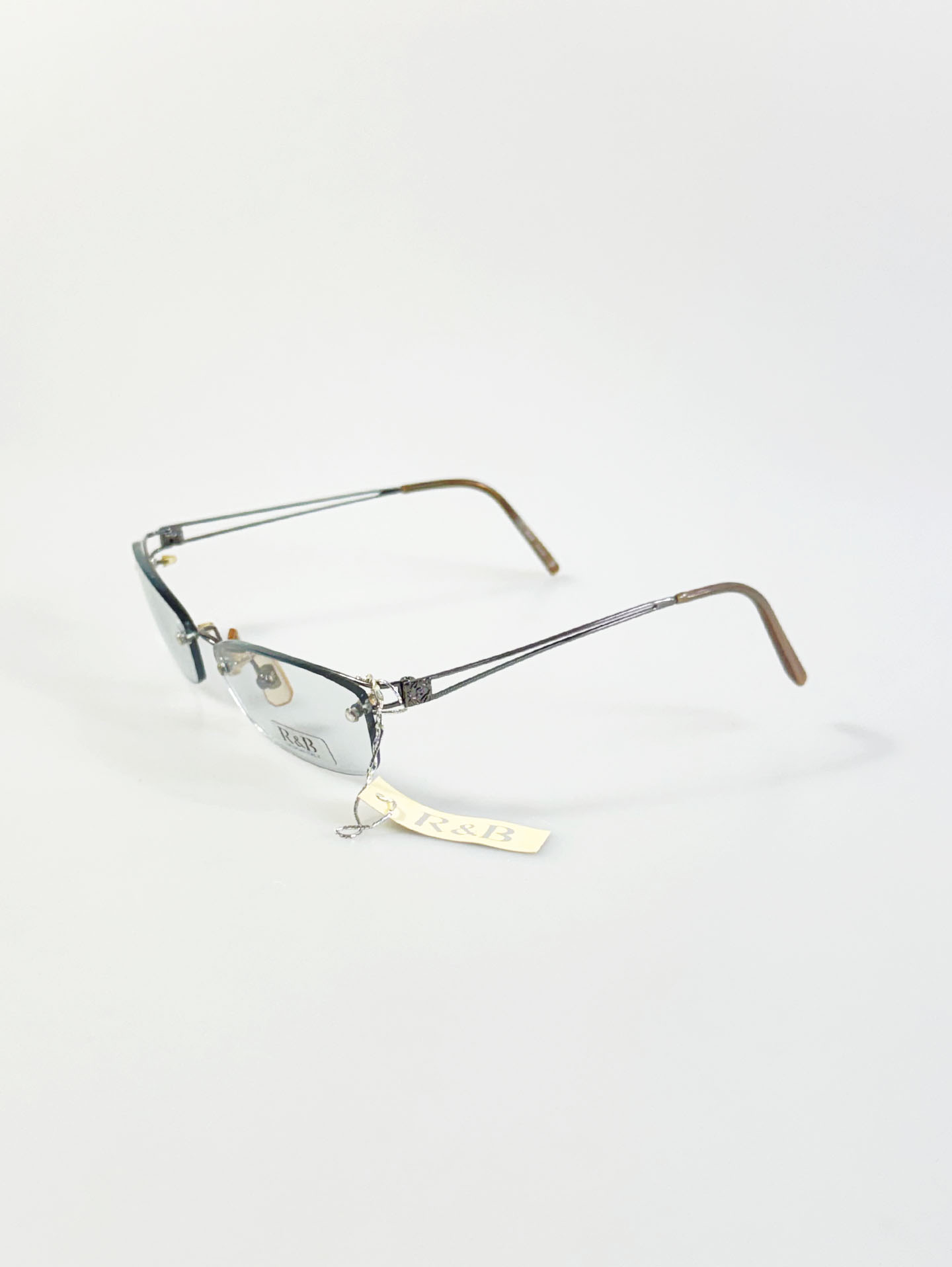 R&B Eyewear Rimless Square Metal Glasses