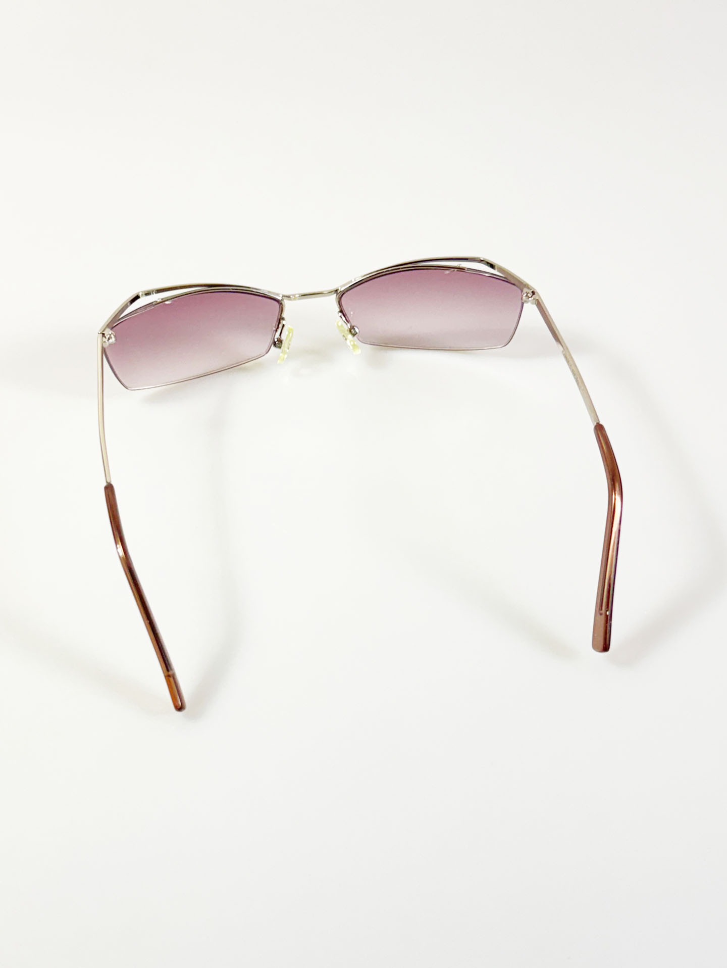 CAPRIO Semi-Rimless Square Metal Tint Sunglasses