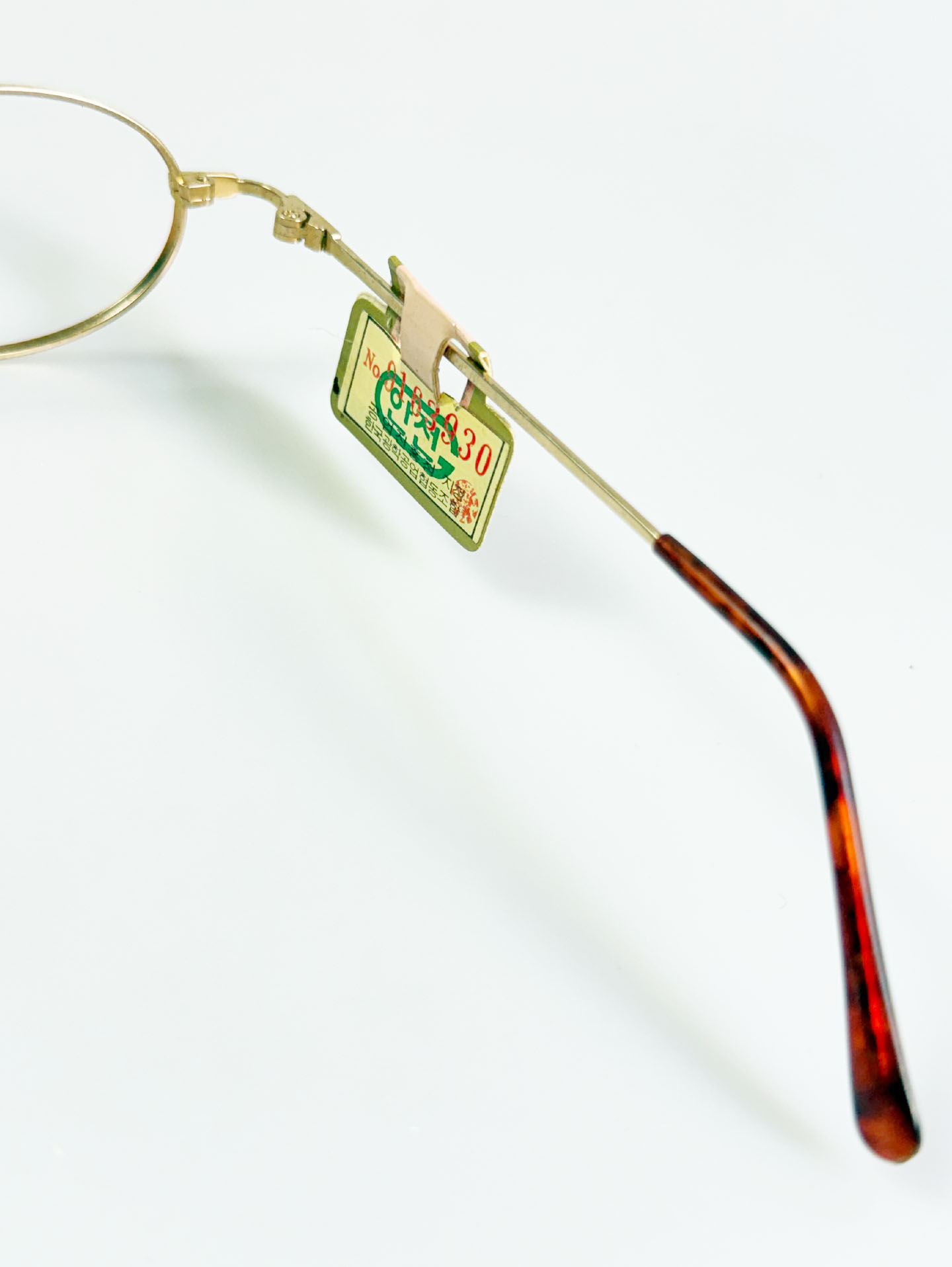 90’s TORTOISE Oval Gold Metal Frame Glasses