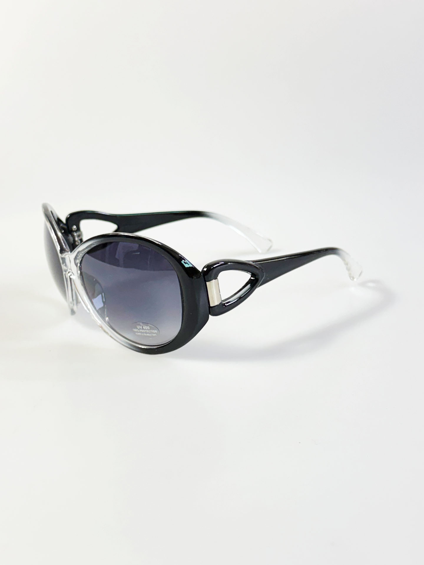 Oversized Bold Oval Two-Tone Sunglasses
