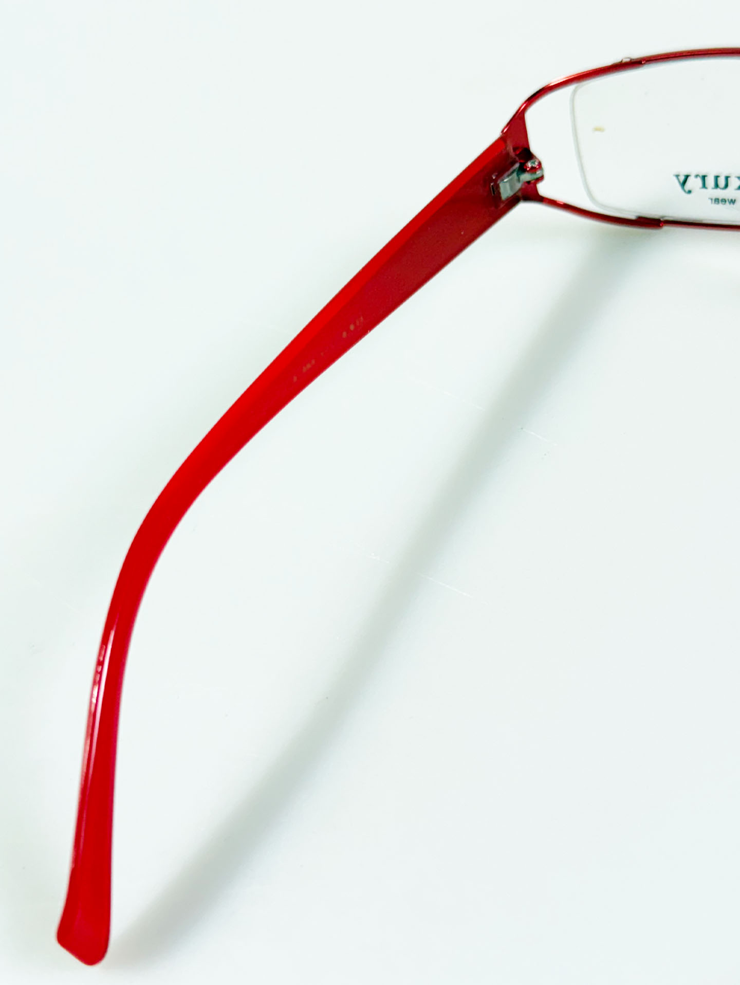 LUXURY OCCHIALI Red Slim Square Metal Frame Glasses