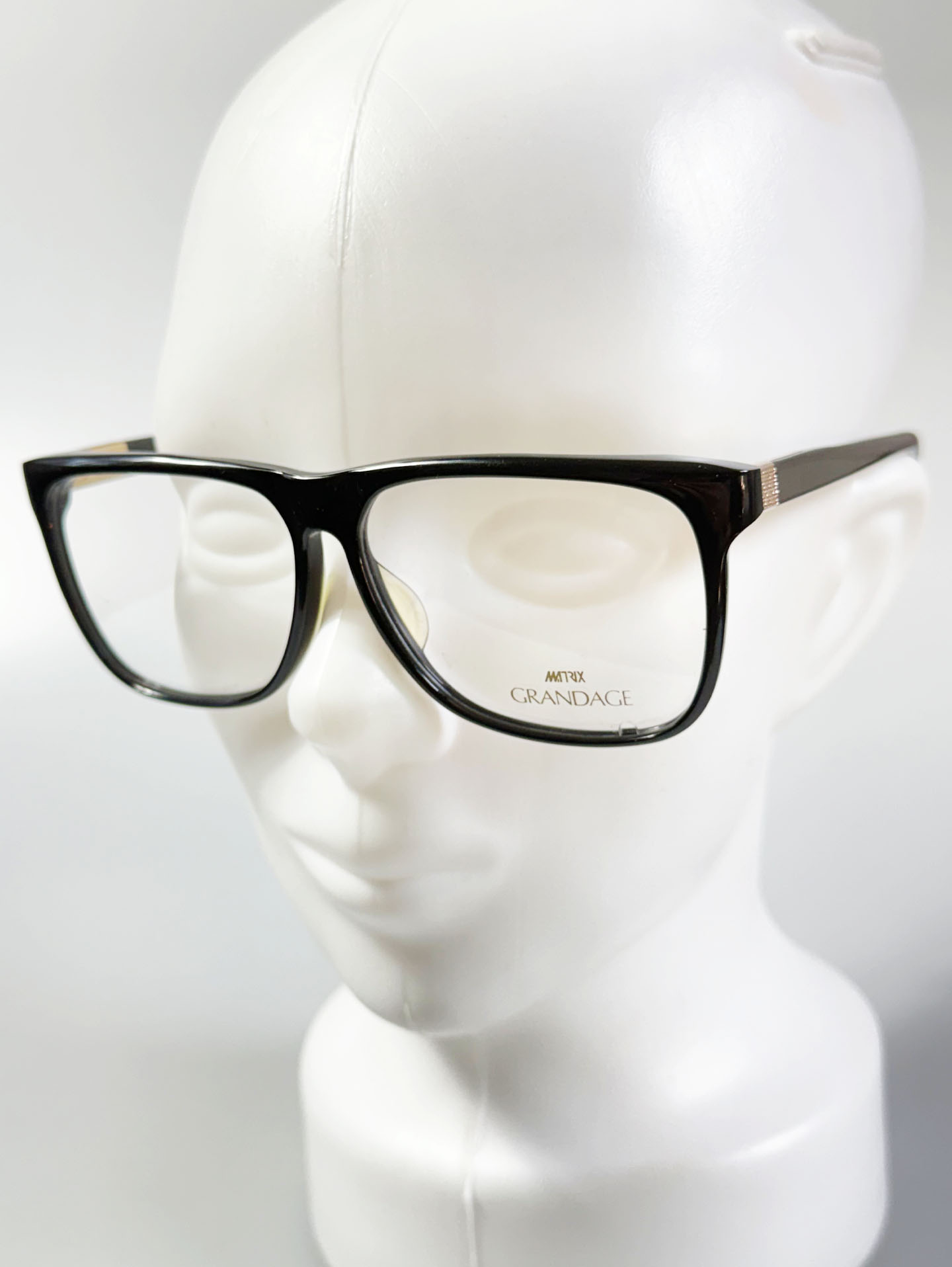 80's MATRIX GRANDAGE Black Oversized Square Frame Glasses
