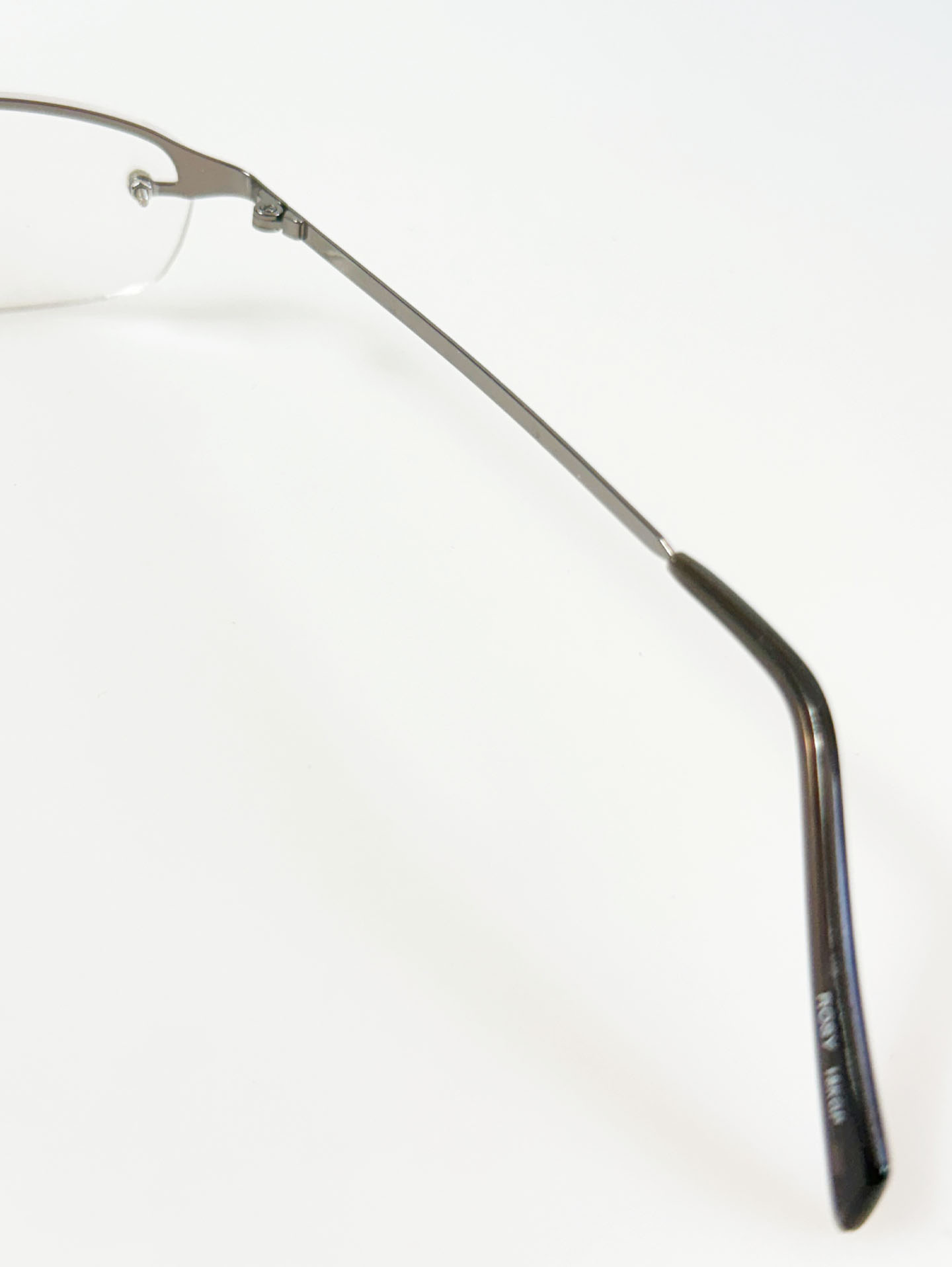 ROSY Dark Silver Square Rimless Metal Glasses