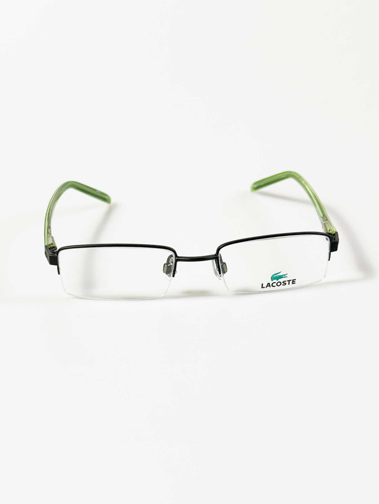 LACOSTE Square Half Rim Metal Glasses