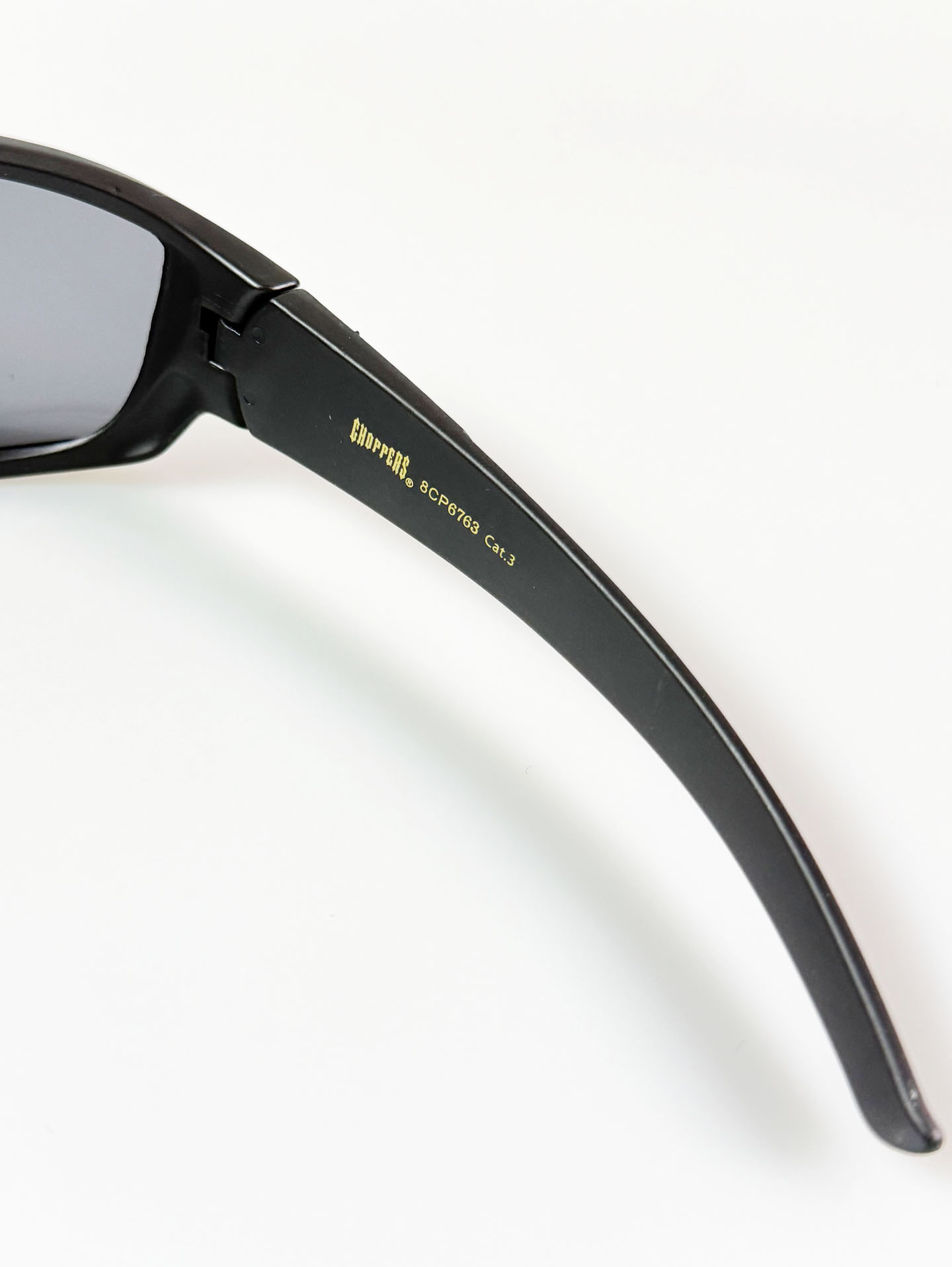 CHOPPERS Wraparound Matte Black Square Frame Sunglasses
