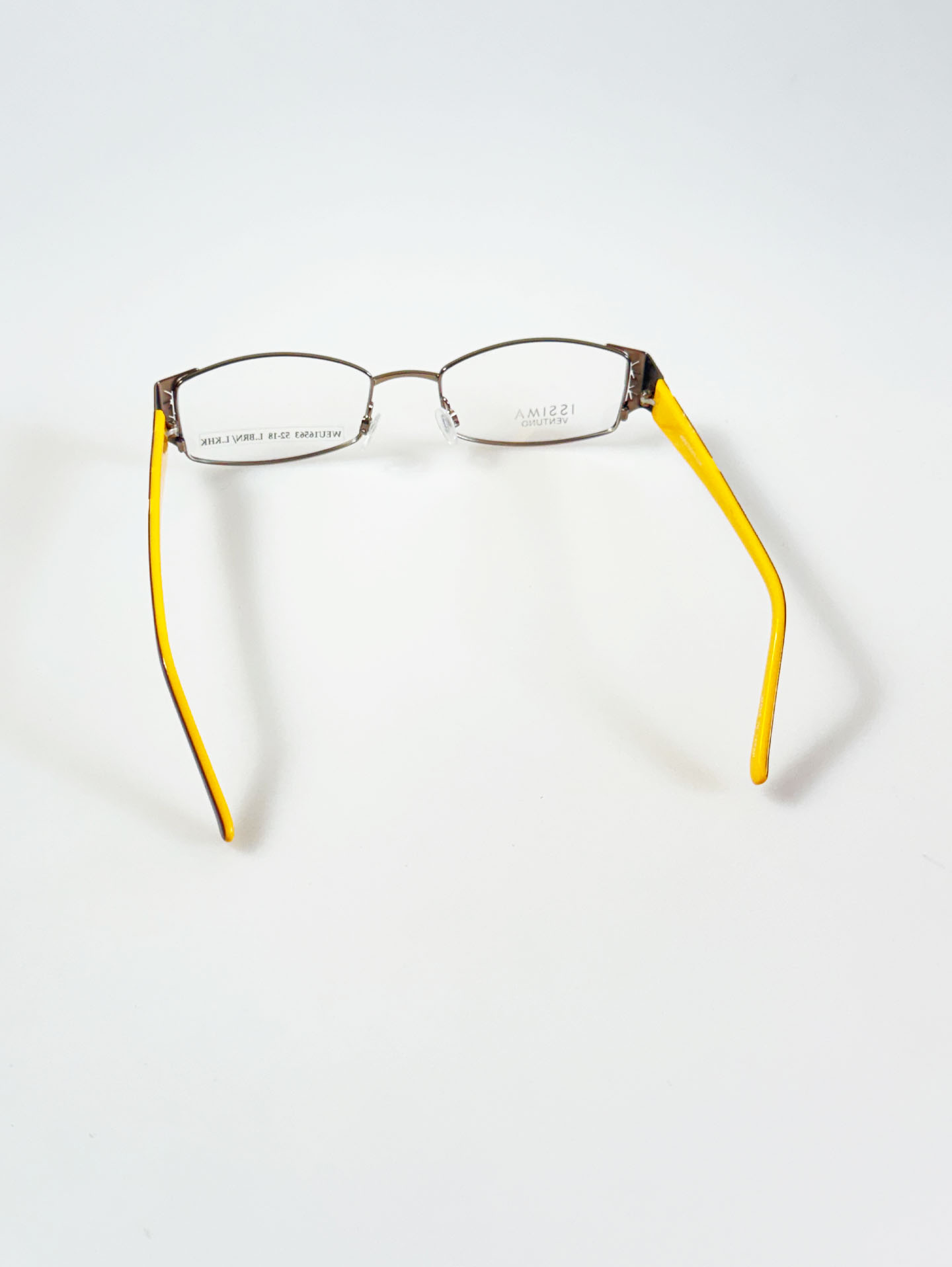 ISSIMA VENTUNO Bronze Slim Square Metal Glasses