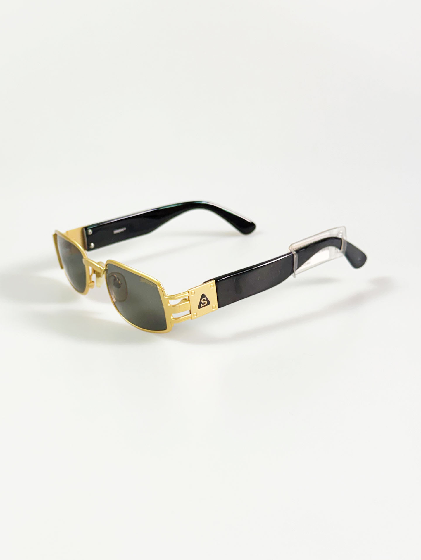 90's SERENO Square Gold Metal Sunglasses