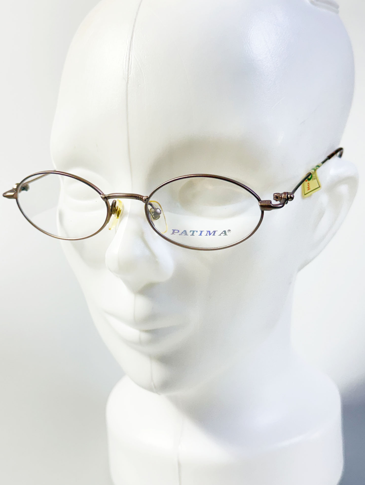 90's PATIMA Slim Oval Metal Frame Glasses
