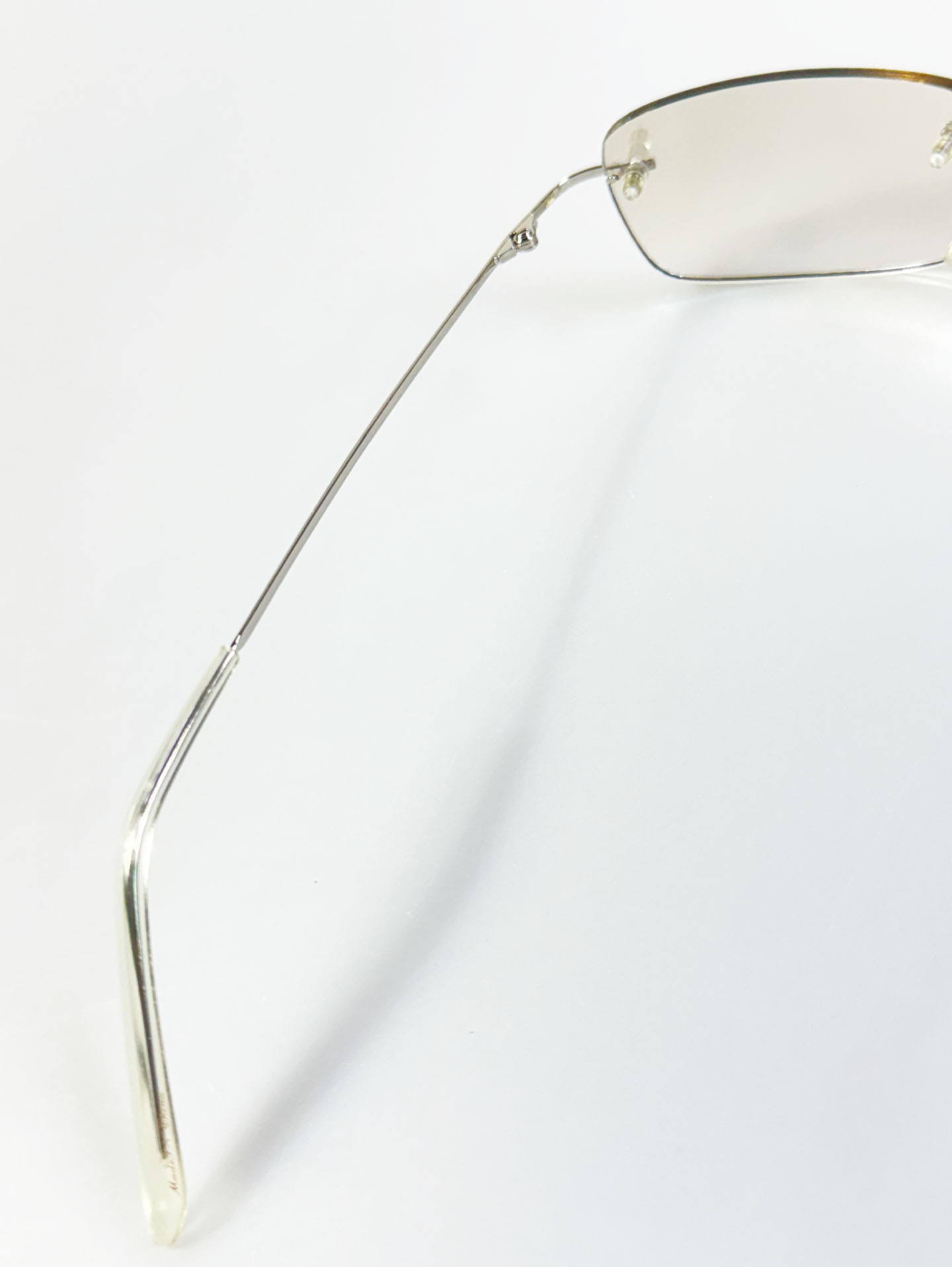 CAPRIO Rimless Square Metal Tinted Sunglasses