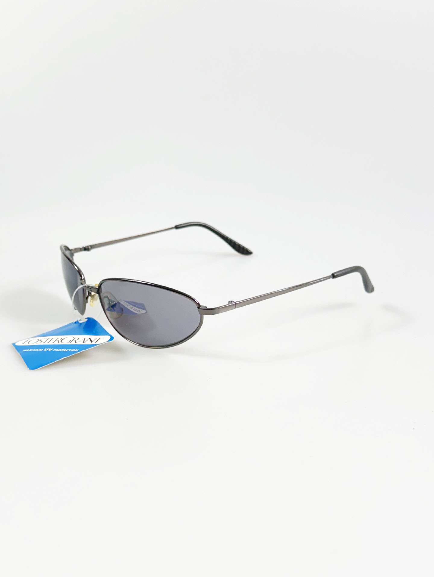 FOSTER GRANT Gunmetal Slim Oval Sunglasses