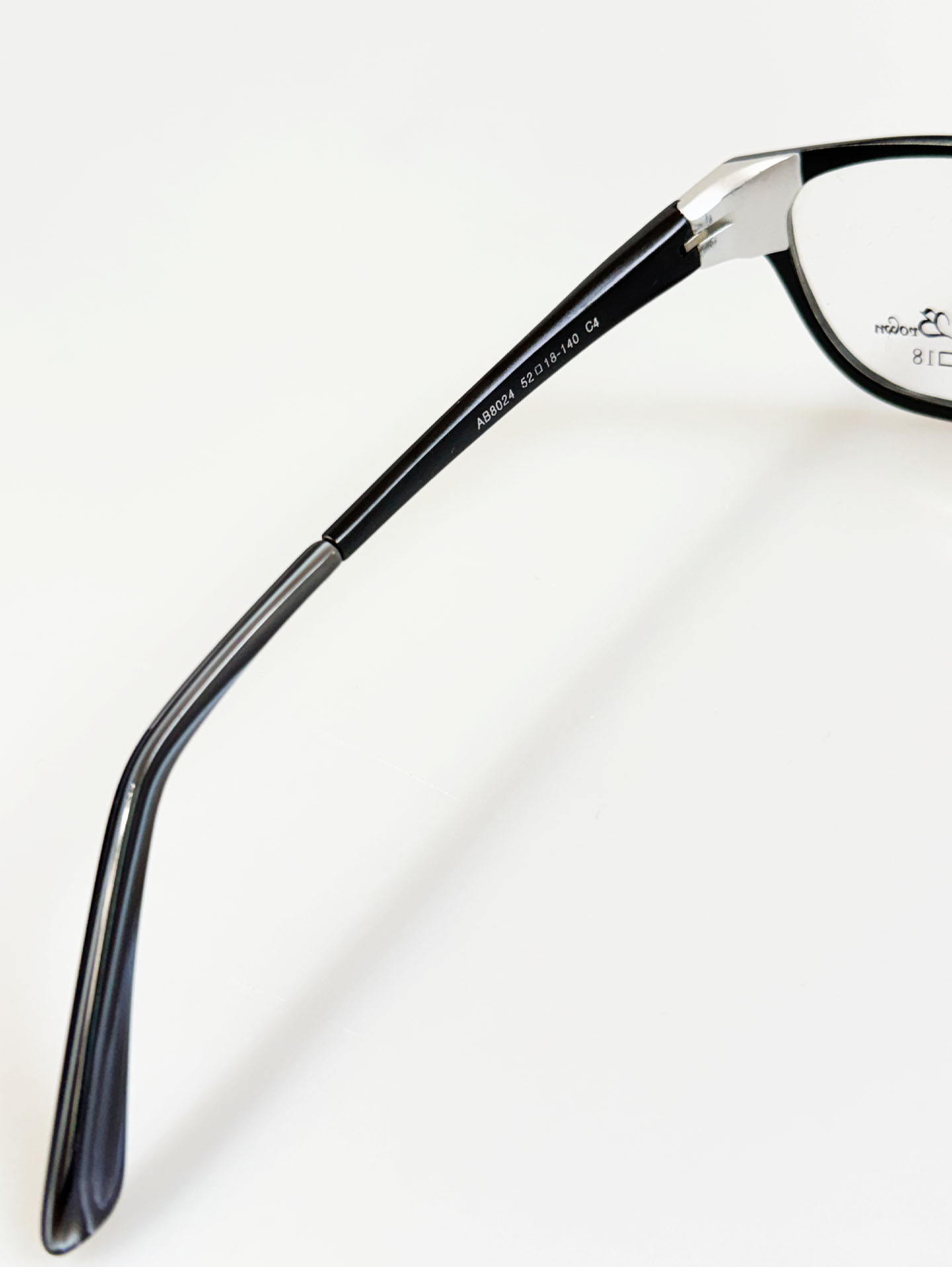 Anthony Brown Black Square Aluminum Frame Glasses