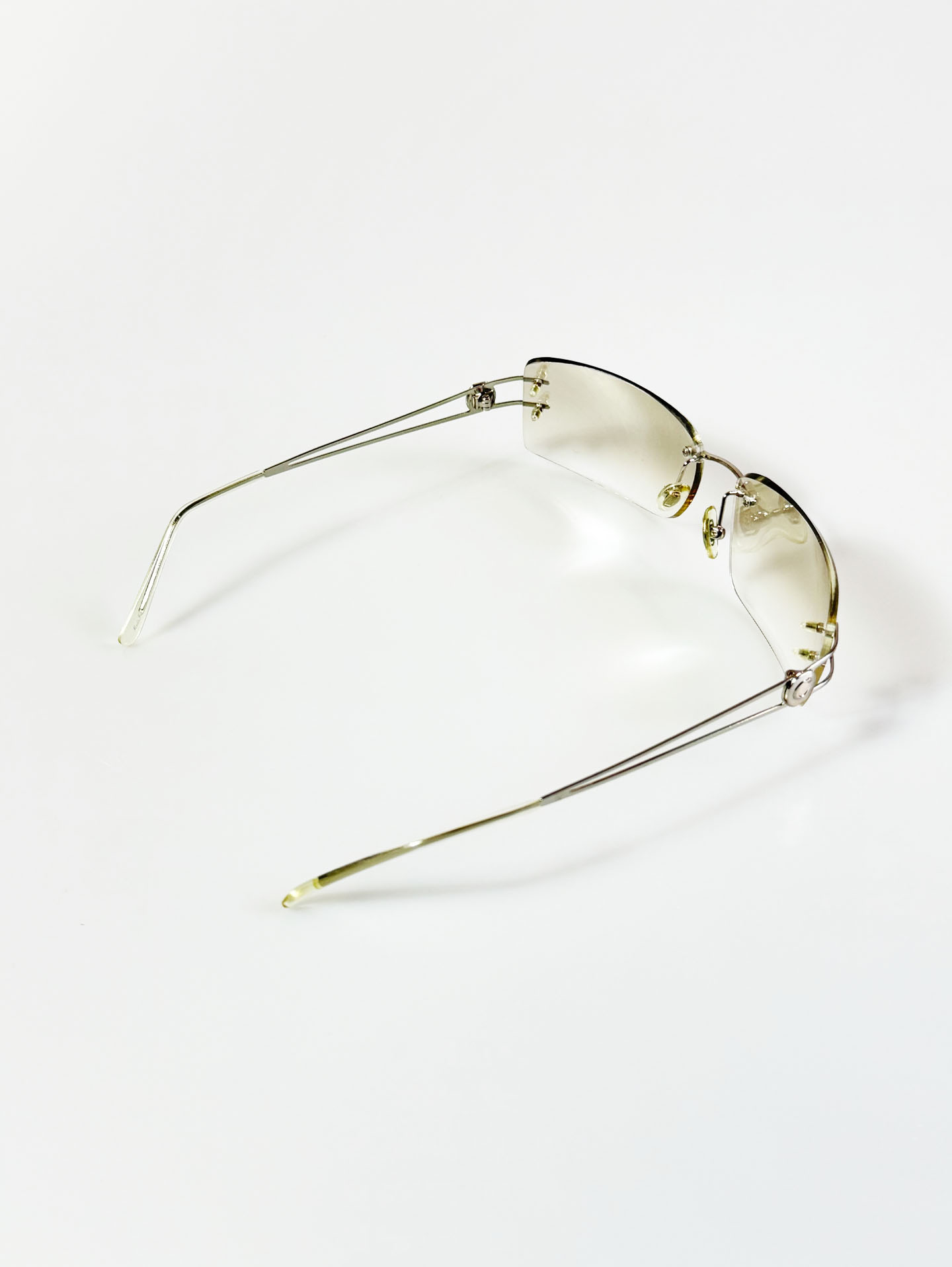CAPRIO Rimless Square Metal Tinted Sunglasses