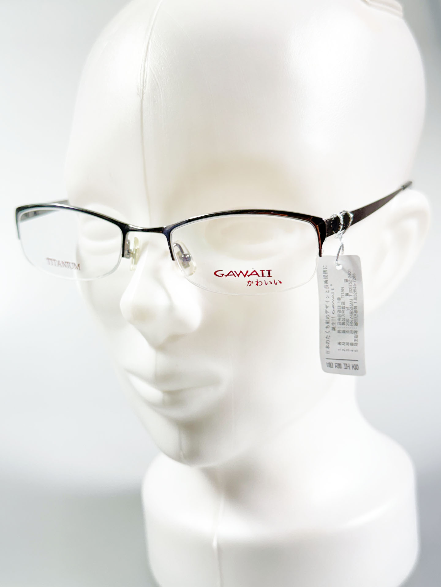 Series 01. GAWAII Vintage Titanium Semi-Rimless Eyewear Collection
