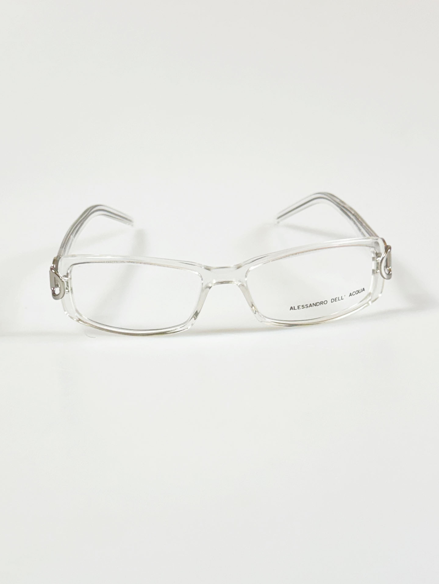 ALESSANDRO DELL'ACQUA Clear Square Horn-Rim Frame Glasses