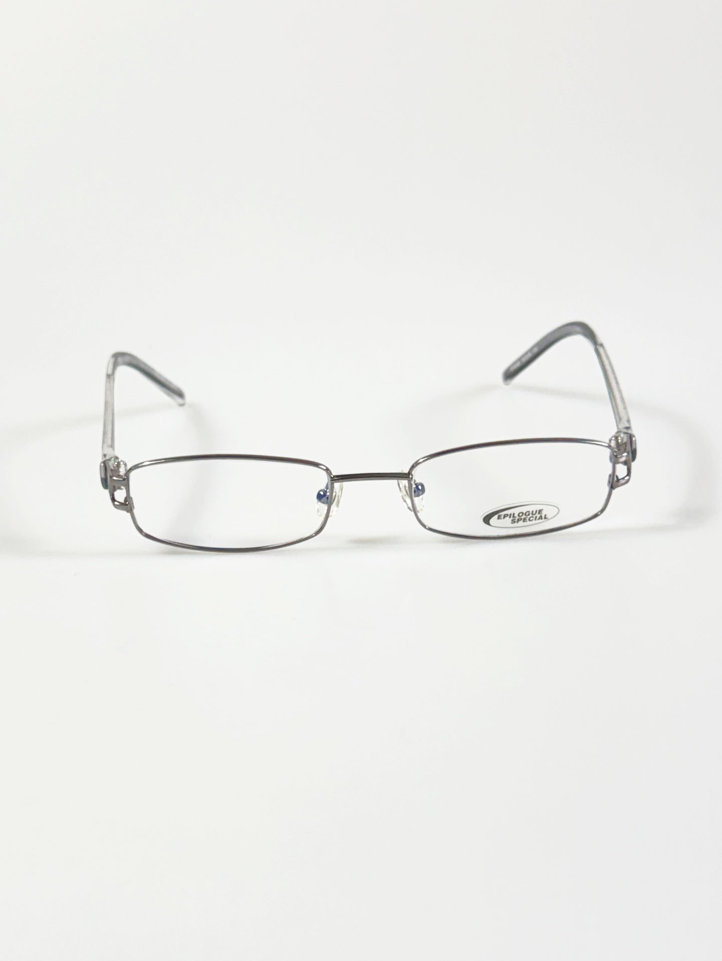 EPILOGUE Silver Slim Square Metal Glasses
