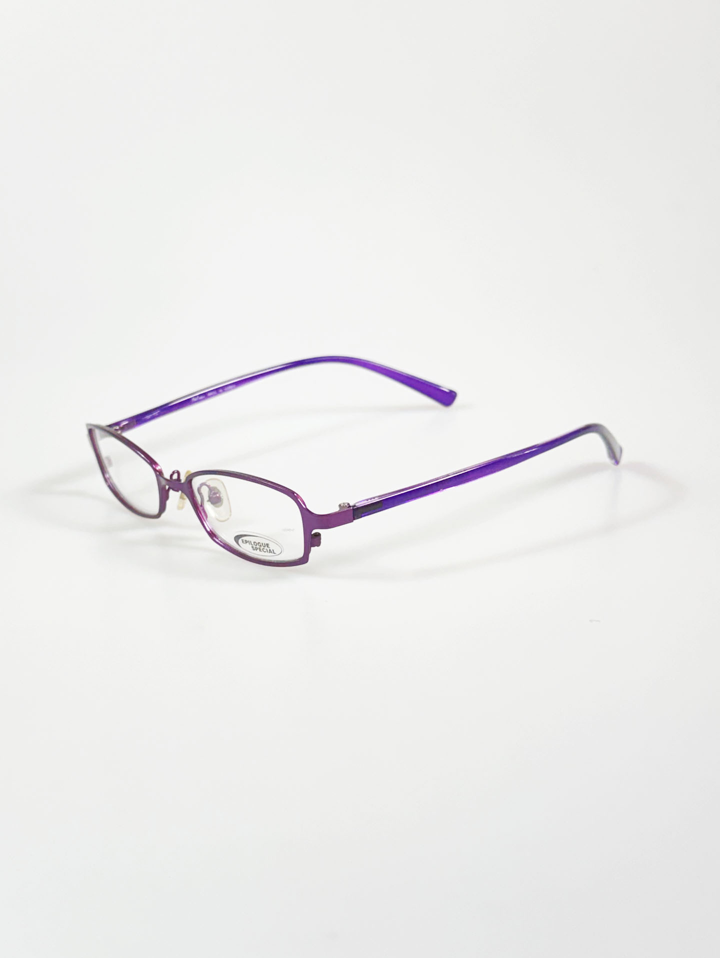 EPILOGUE Purple Slim Metal Square Frame Glasses
