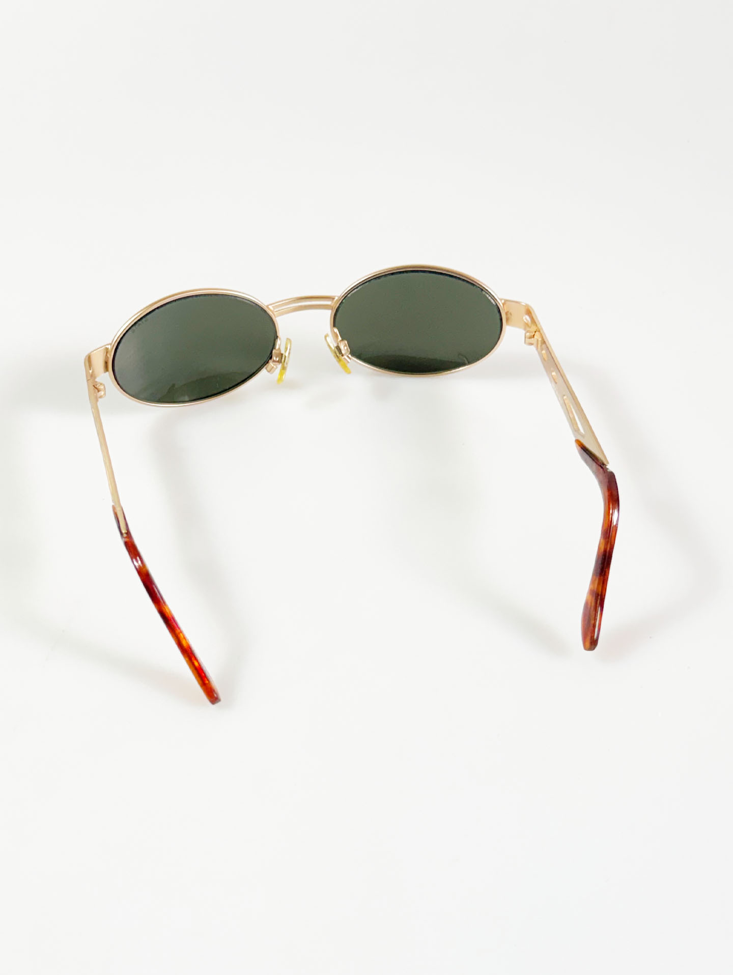 STATE Gold Slim Oval Metal Sunglasses