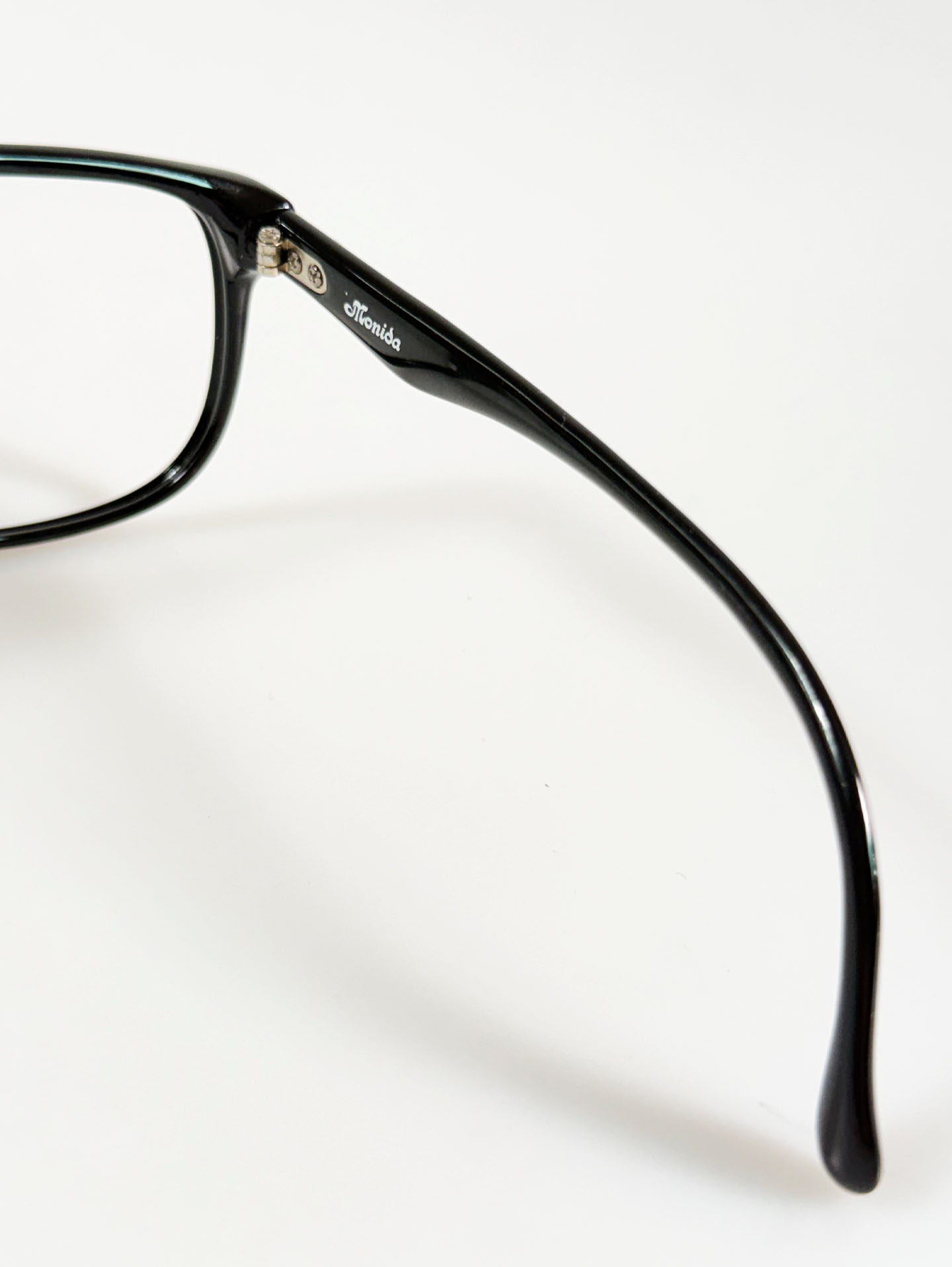 90's MONICA Oversized Black Square Acetate Glasses