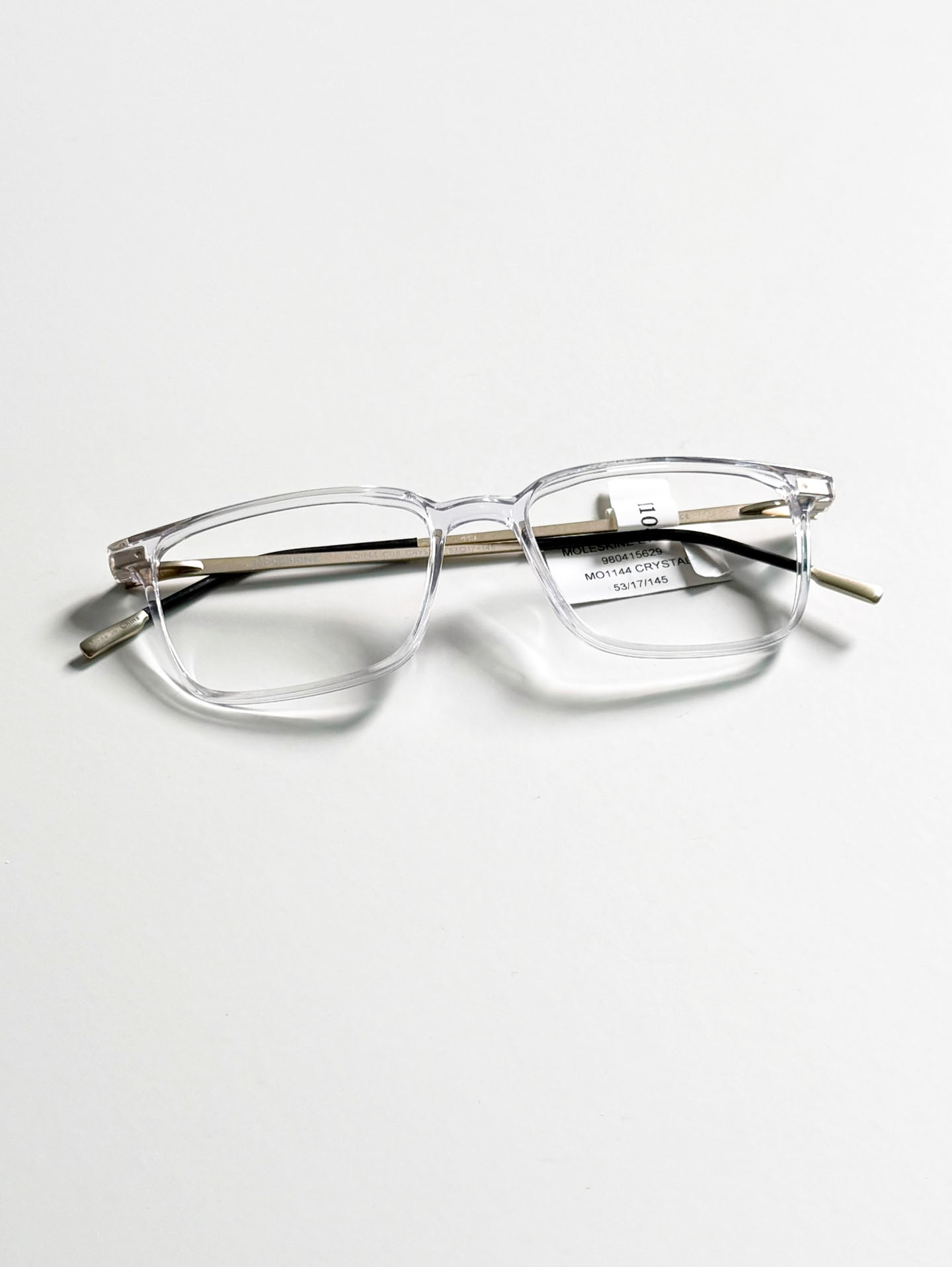 MOLESKINE EYEWEAR Crystal Clear Square Acetate Combo Frame Glasses