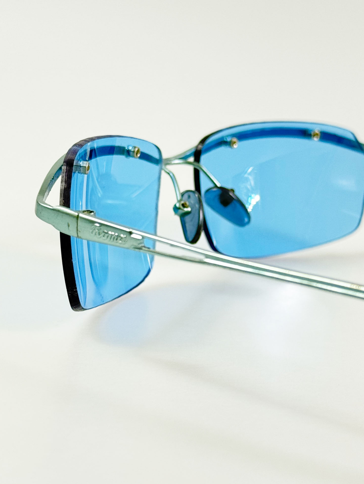 90's ROMA Rimless Square Metal Tint Sunglasses