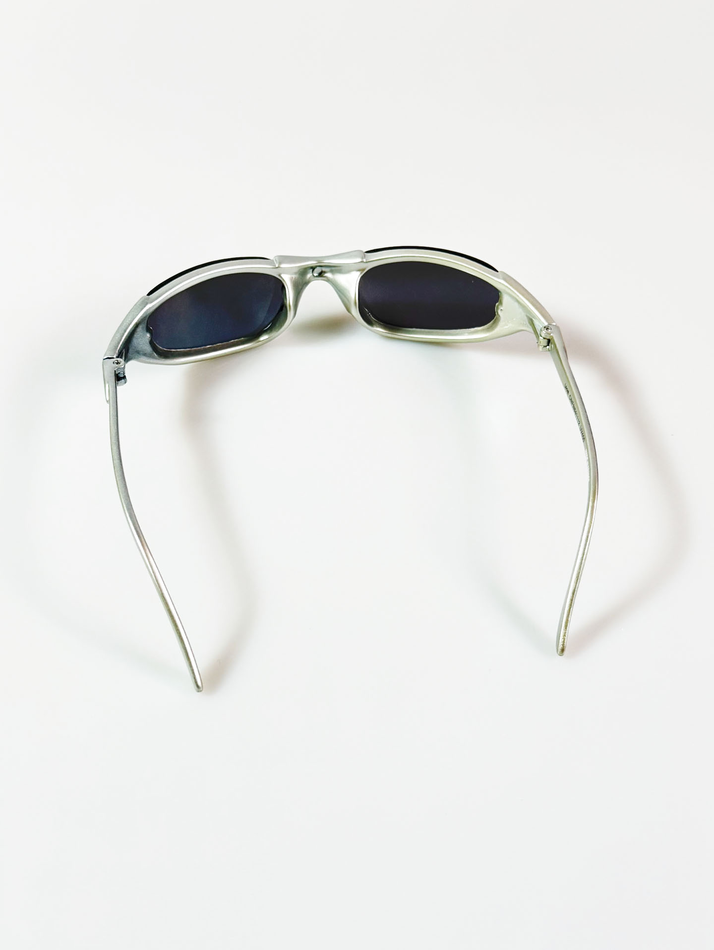 90's LEON Wraparound Silver Metal Frame Sunglasses