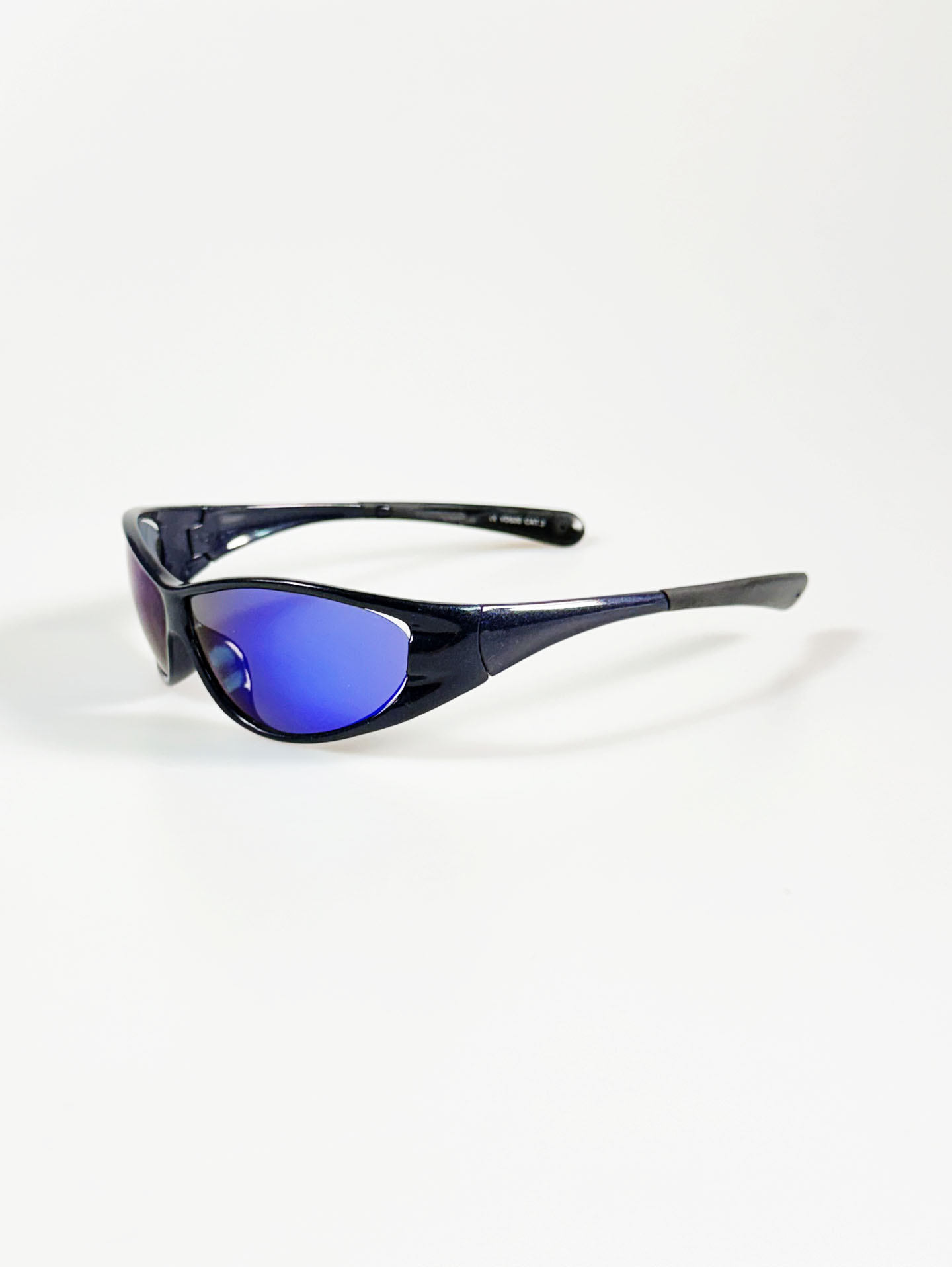 Black Wraparound Sport Frame Sunglasses