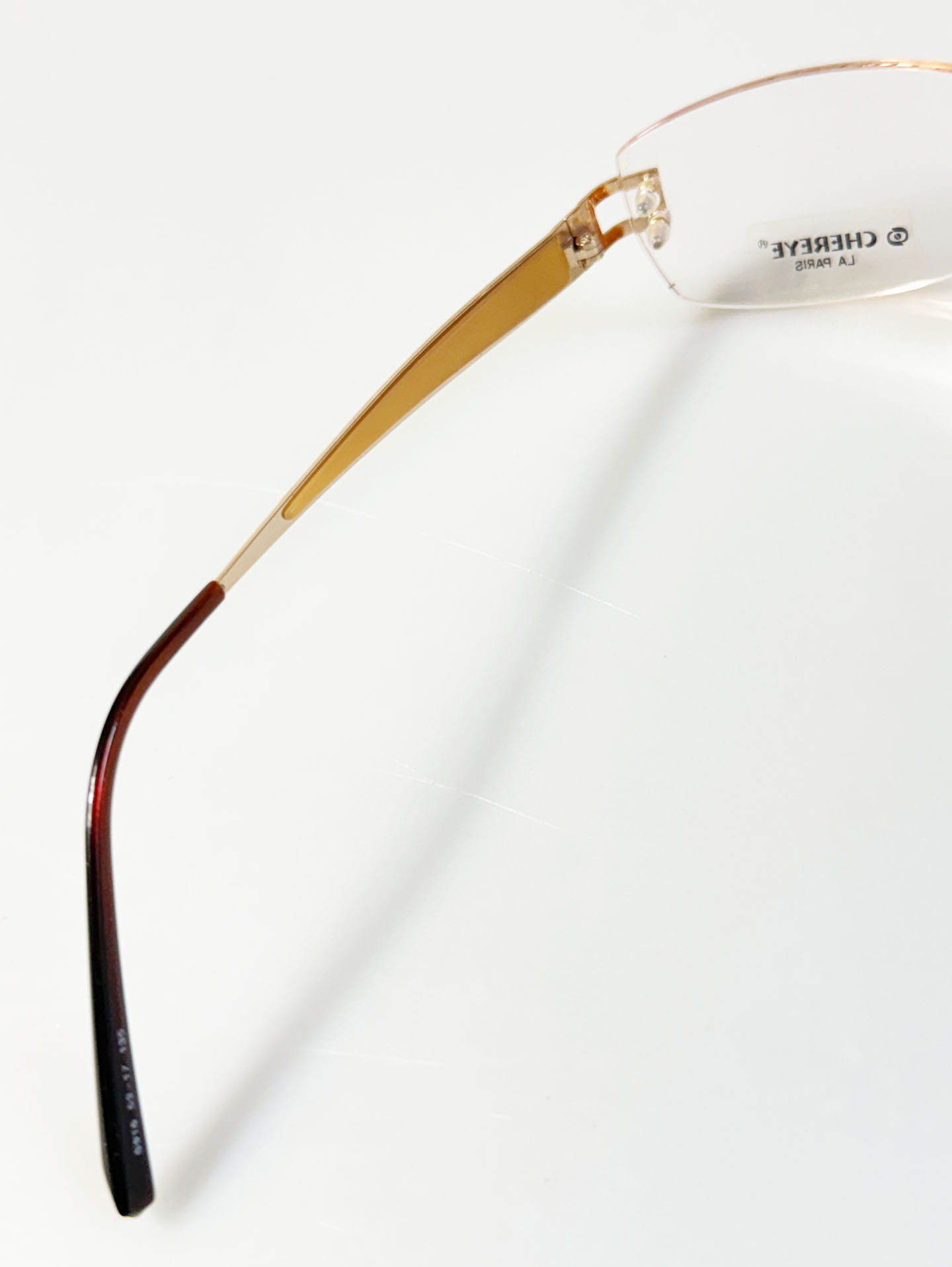 CHEREYE LA PARIS Gold Rimless Square Frame Glasses