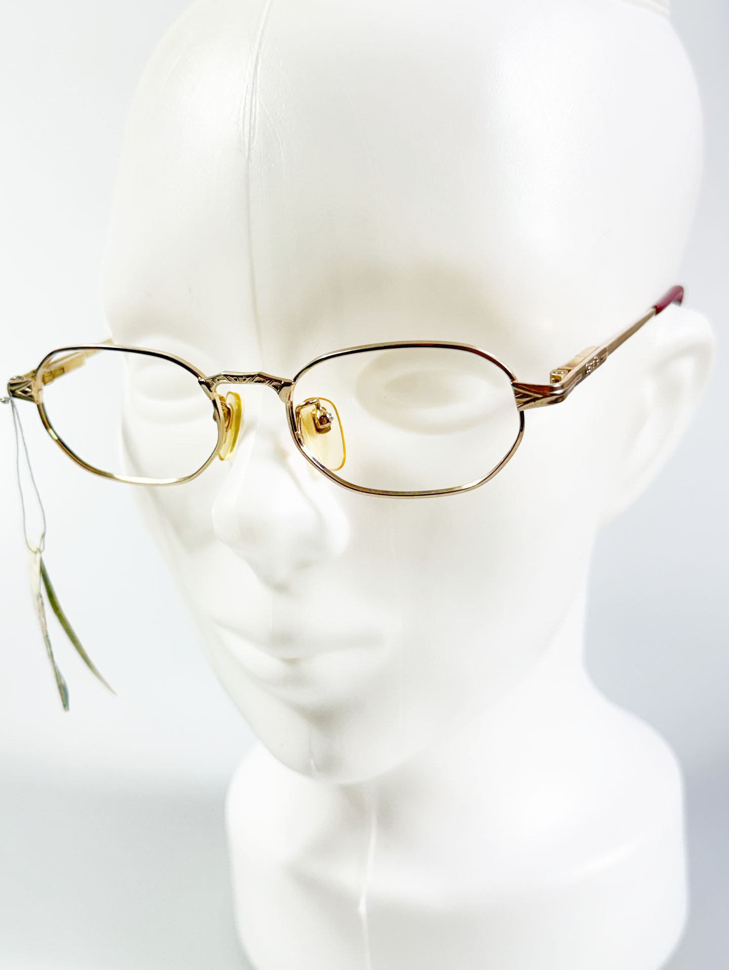 90’s CAPELLA Gold Slim Square Metal Frame Glasses