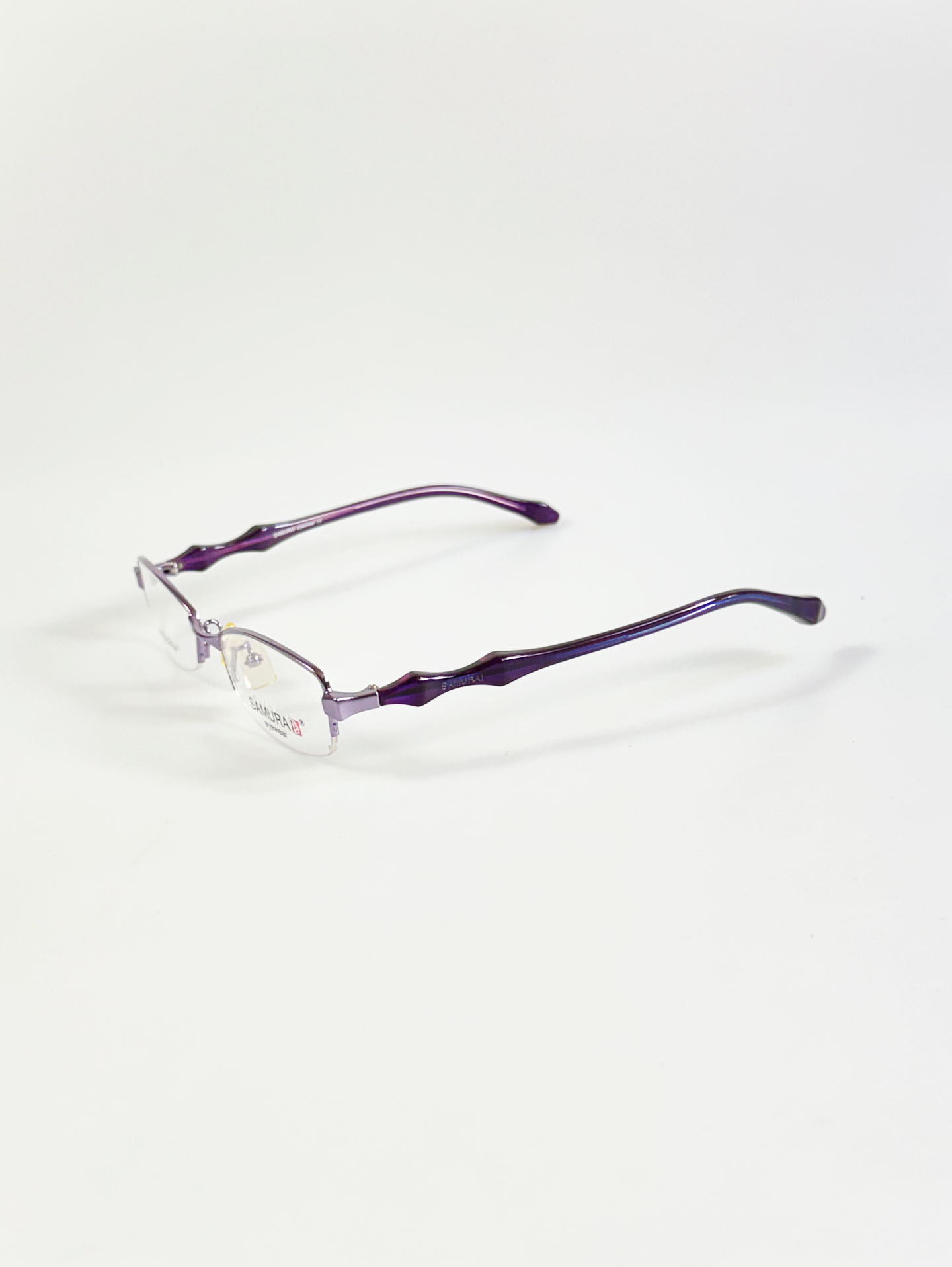 SAMURAI Eyewear Lavender Half-Rim Metal Glasses