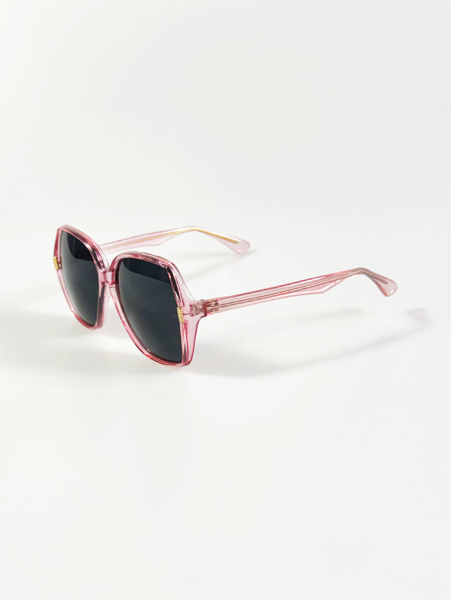 90's Oversized Bold Square Pink Frame Sunglasses