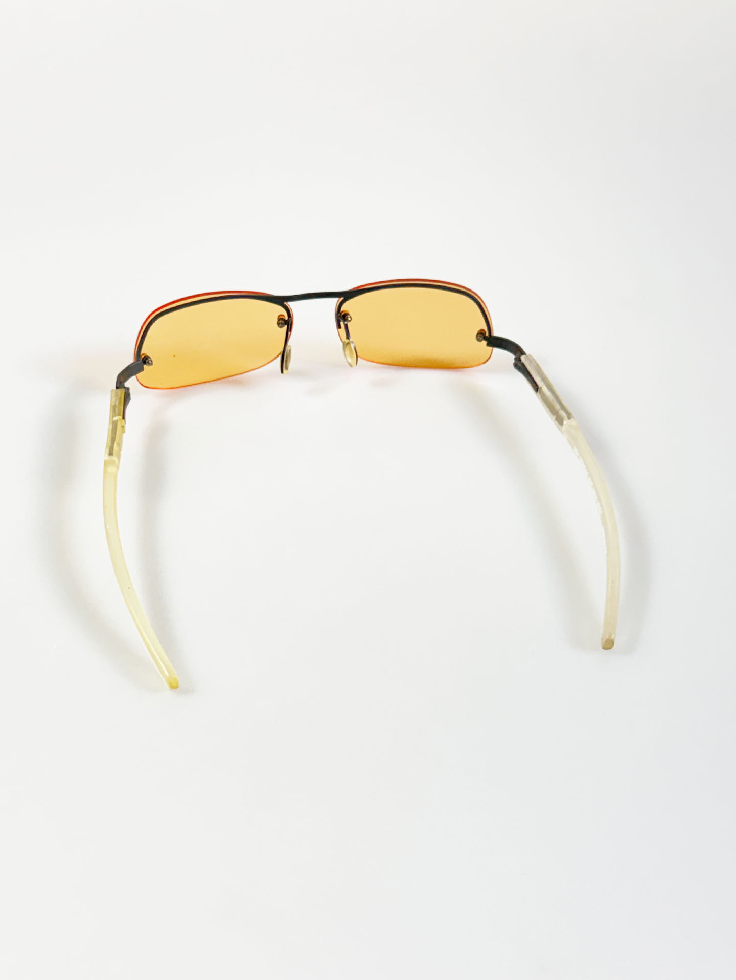 90's Under Rimless Square Metal Tint Sunglasses