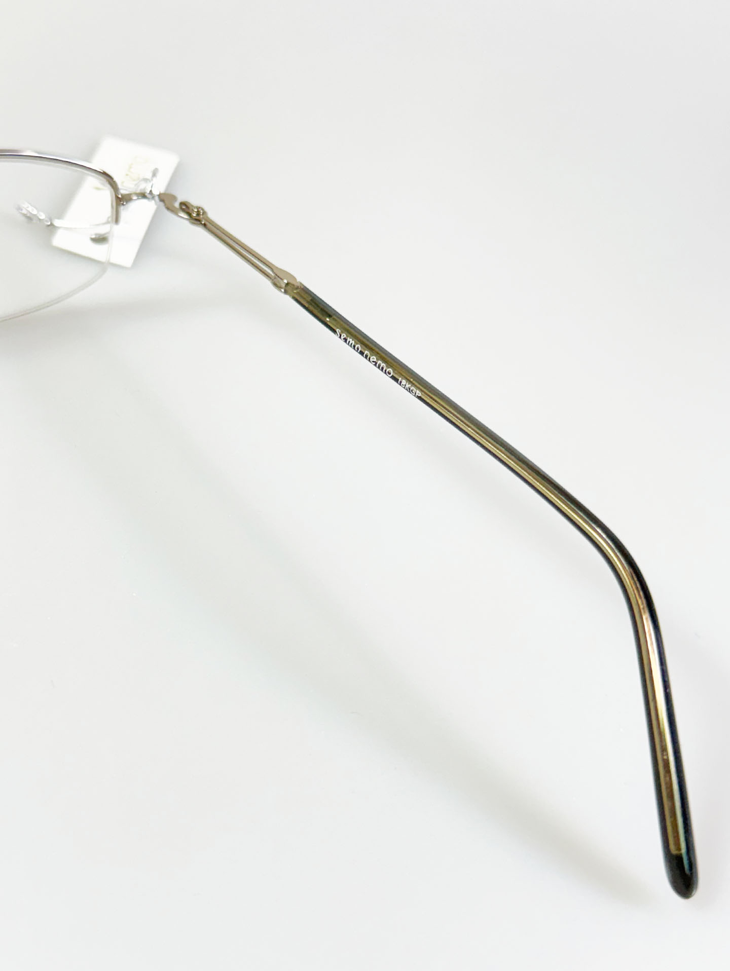 SEMONEMO Eyewear Silver Square Half-Rim Metal Glasses