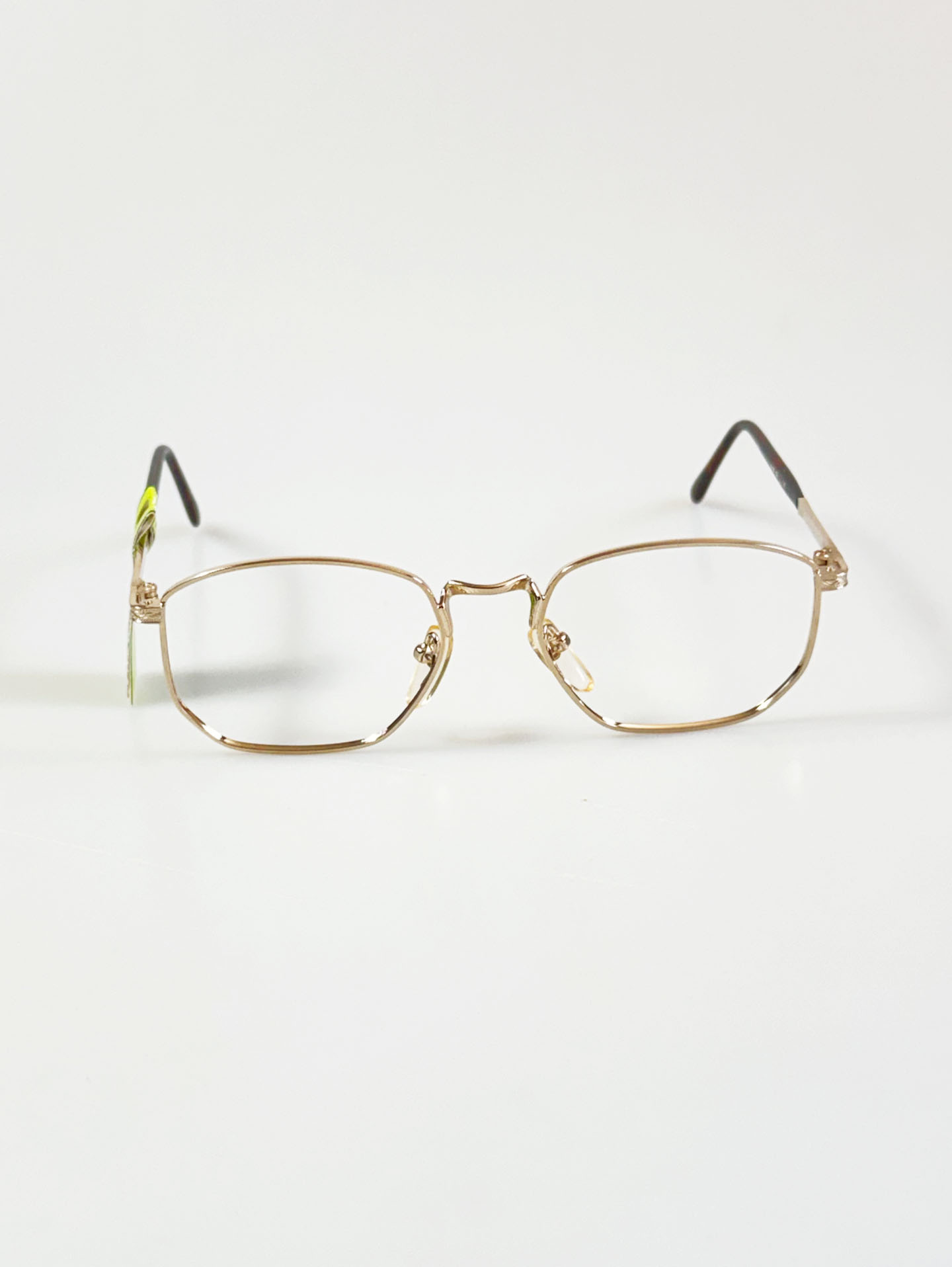 PABINNA Gold Slim Geometric Square Metal Glasses