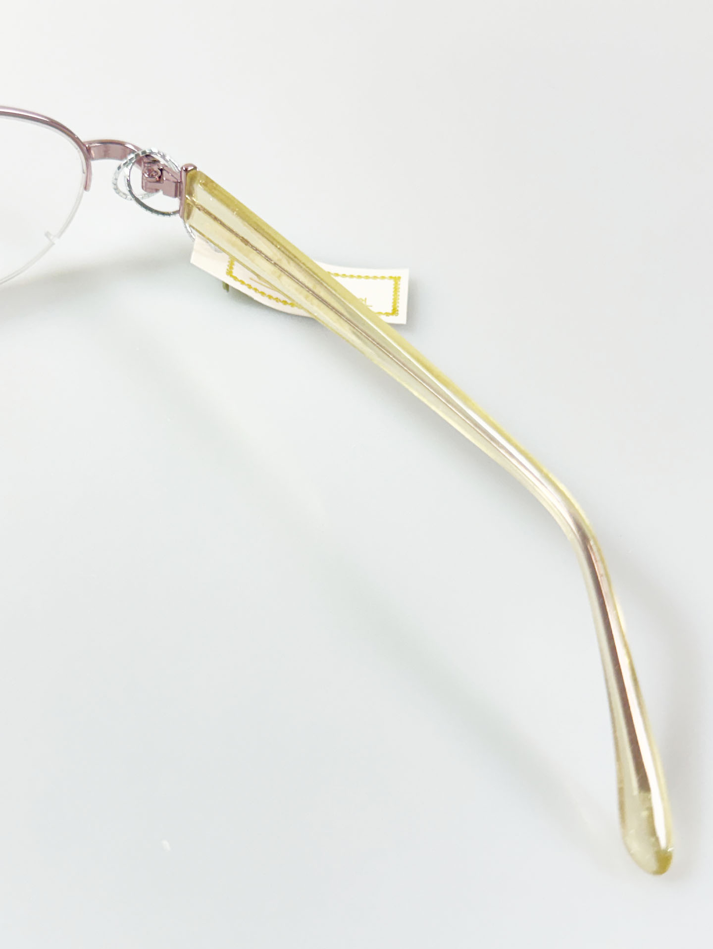 JEEP Pink Gold Half-Rim Oval Metal Frame Glasses